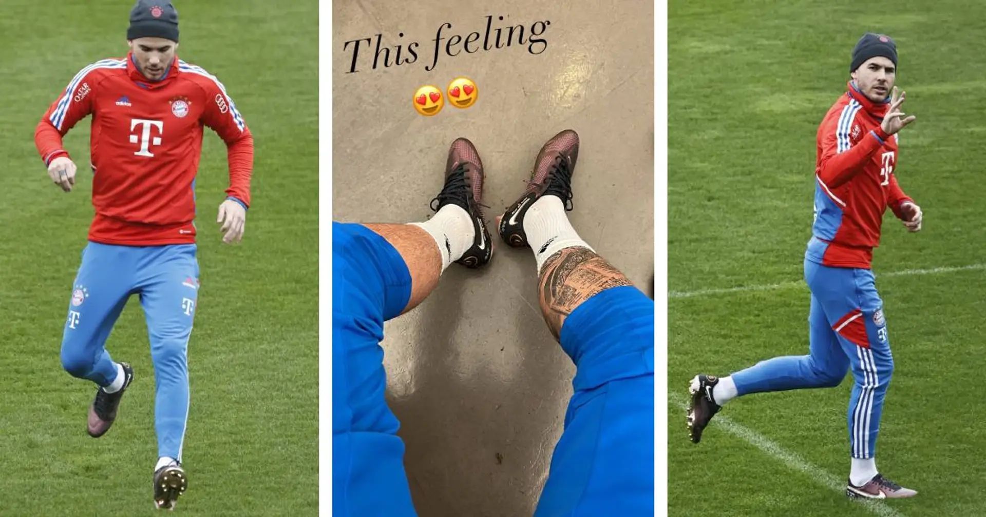 "Dieses Gefühl 😍😍": Lucas Hernandez kann endlich wieder in Fußballschuhen trainieren