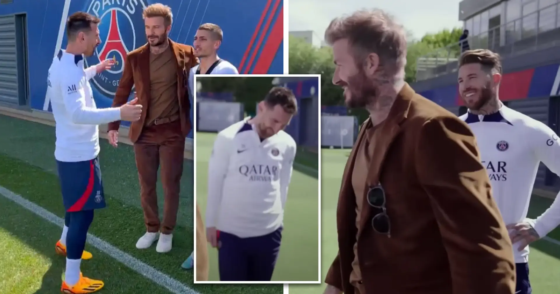 Fans claim David Beckham ignored Messi at the meeting 