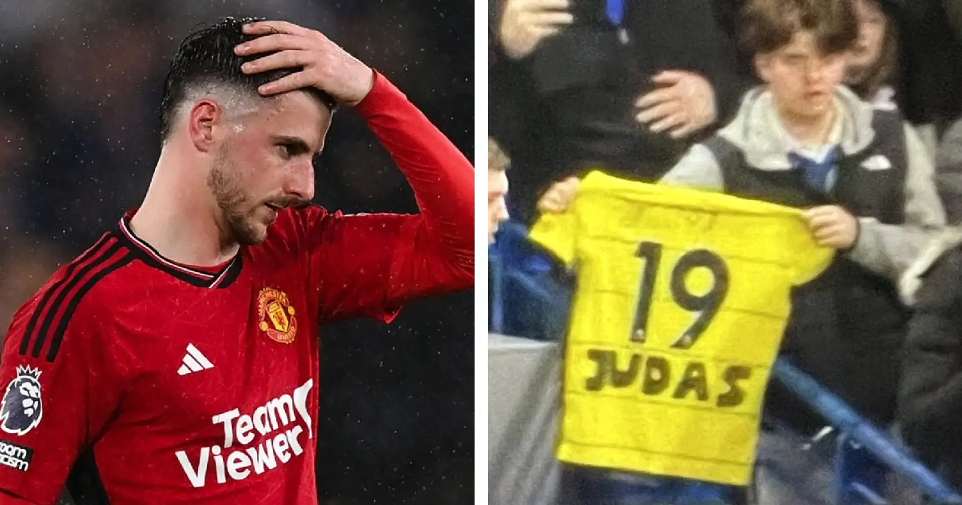 Spotted: Fan holds up Mount Chelsea shirt with 'Judas' written on it - Football | Tribuna.com