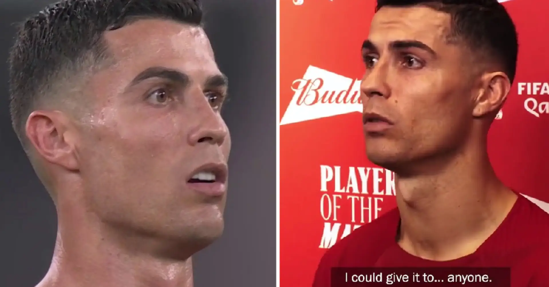 Ronaldos Reaktion auf die 'Man of the Match'-Auszeichnung nach der Partie gegen Ghana