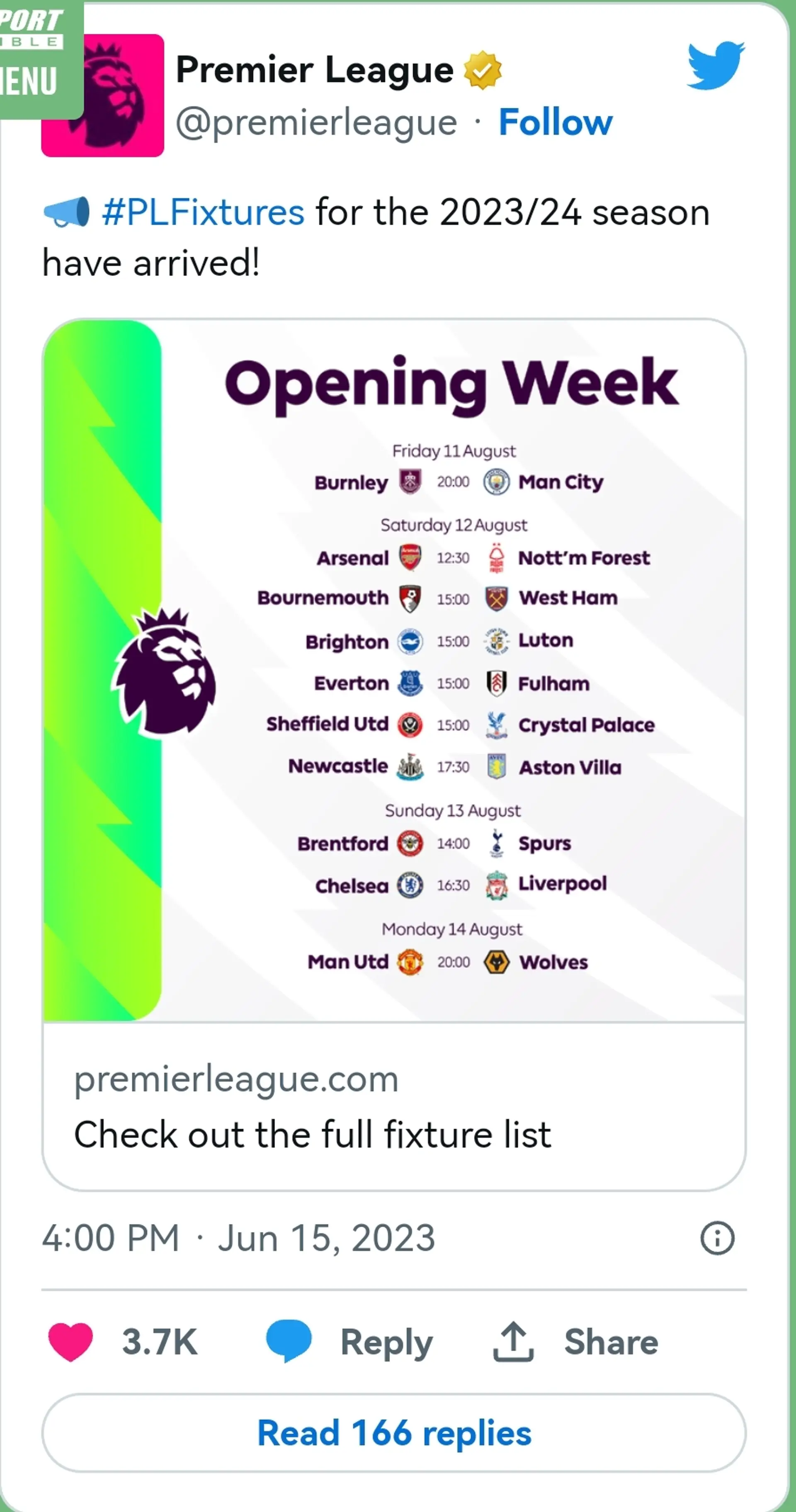 23/24 opening matches