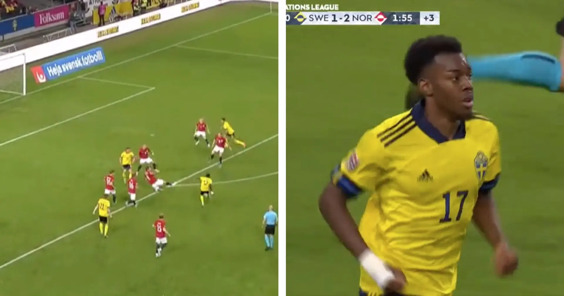 Elanga scores beautiful long-range screamer to register first goal for Sweden national team (video)