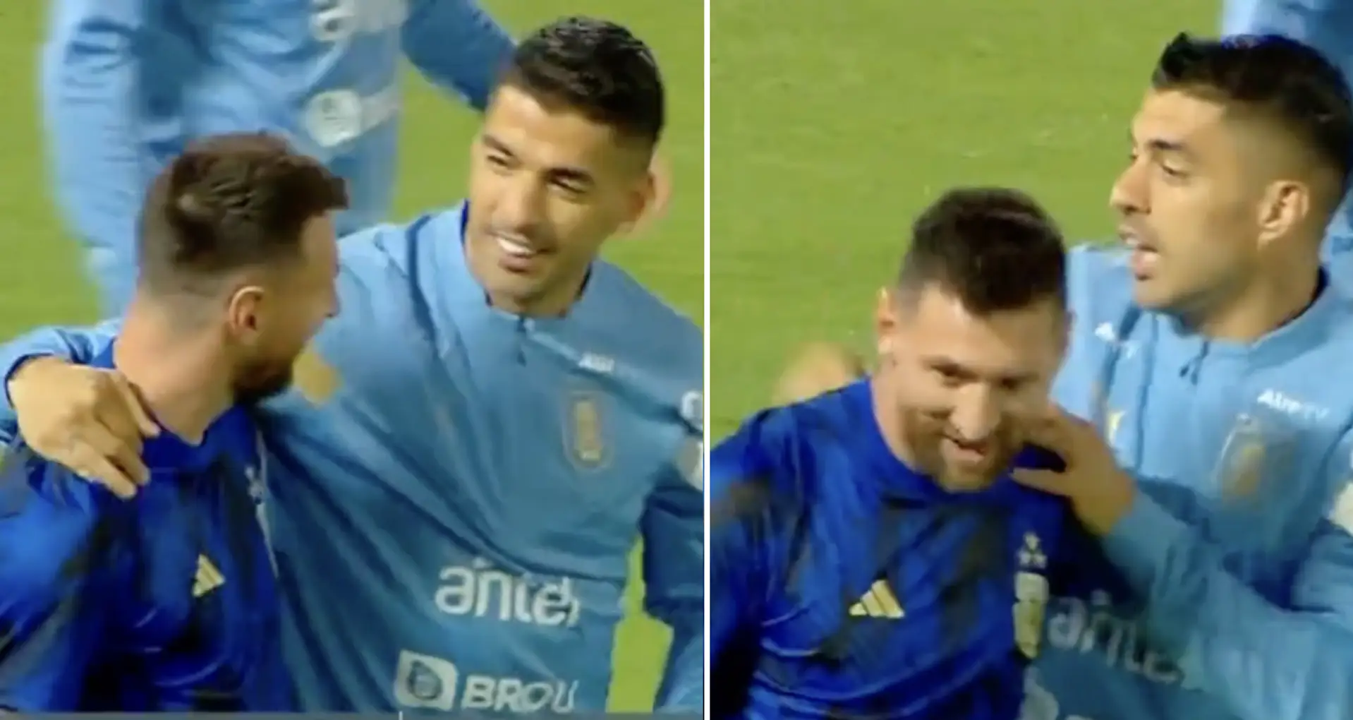 Repéré: des retrouvailles réconfortantes Messi-Suarez interrompues de manière flagrante par le "garde du corps" De Paul
