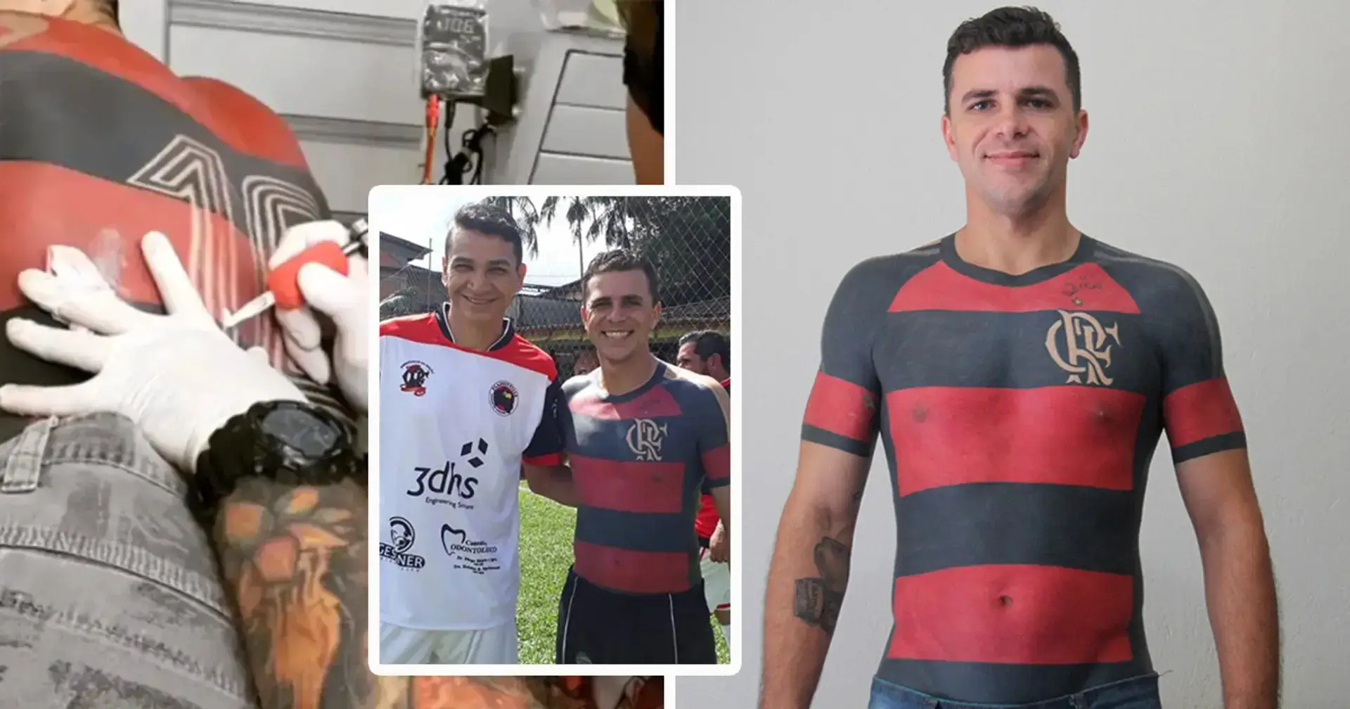 El aficionado del Flamengo se ha tatuado todo el torso con la camiseta de la primera equipación del club