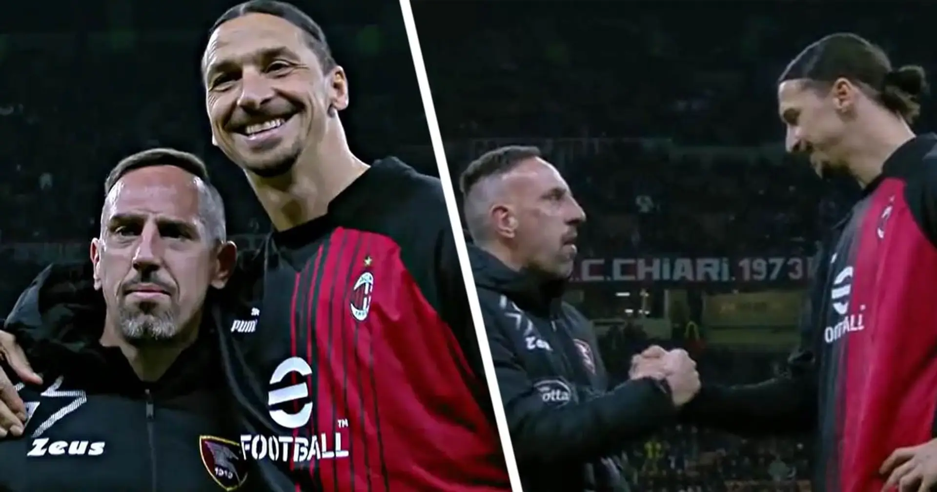 Echte Legenden: Das Treffen zwischen Ribery und Ibrahimovic wurde von der Kamera festgehalten