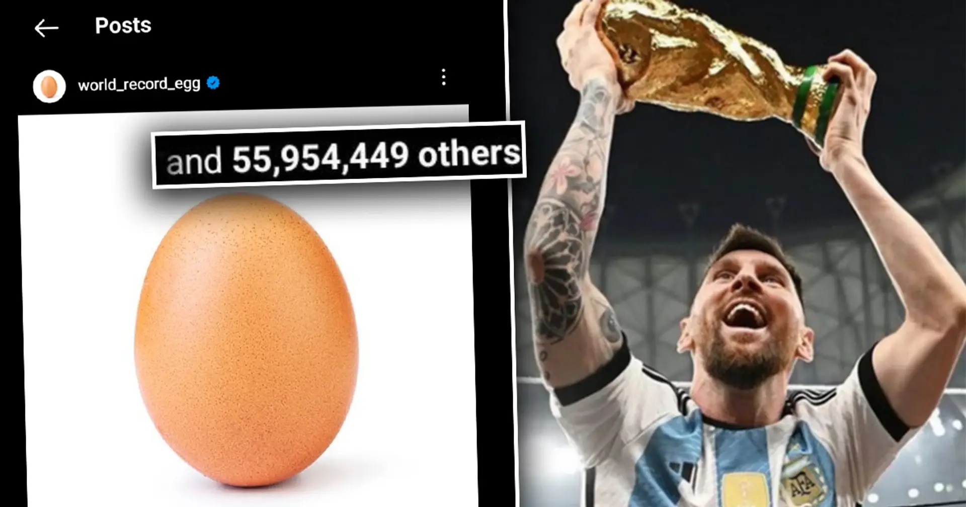 La publicación de Messi sobre la Copa del Mundo se convierte en la foto de Instagram con más 'me gusta' y supera el 'huevo con récord mundial'