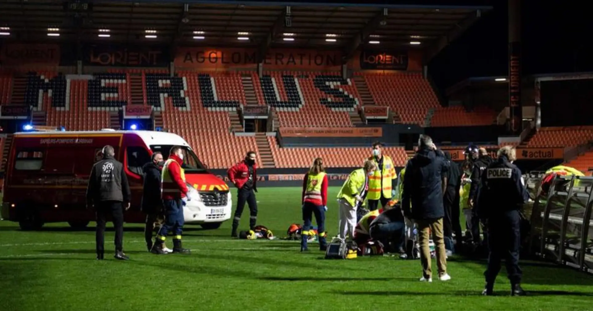 La estructura de iluminación colapsa y mata a un miembro del personal de Lorient después del juego de la Ligue 1