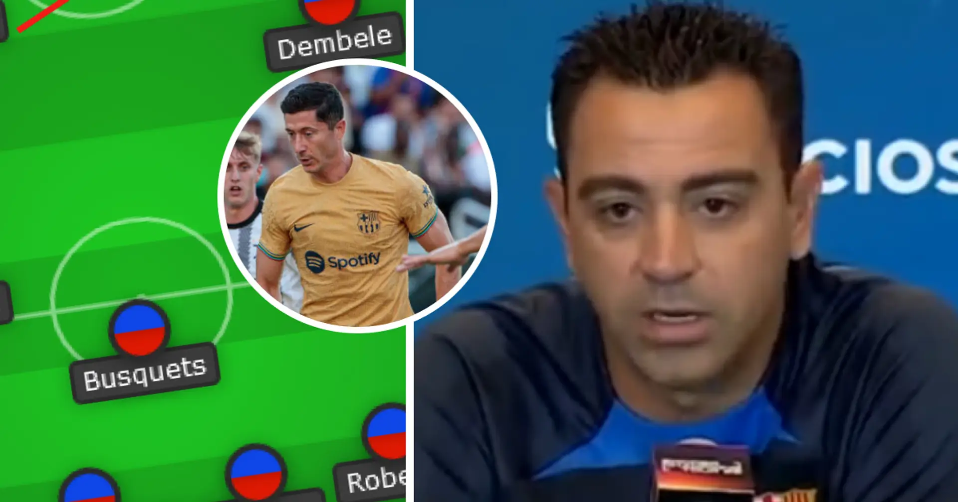 2 experiments attempted by Xavi against Juventus shown in lineup