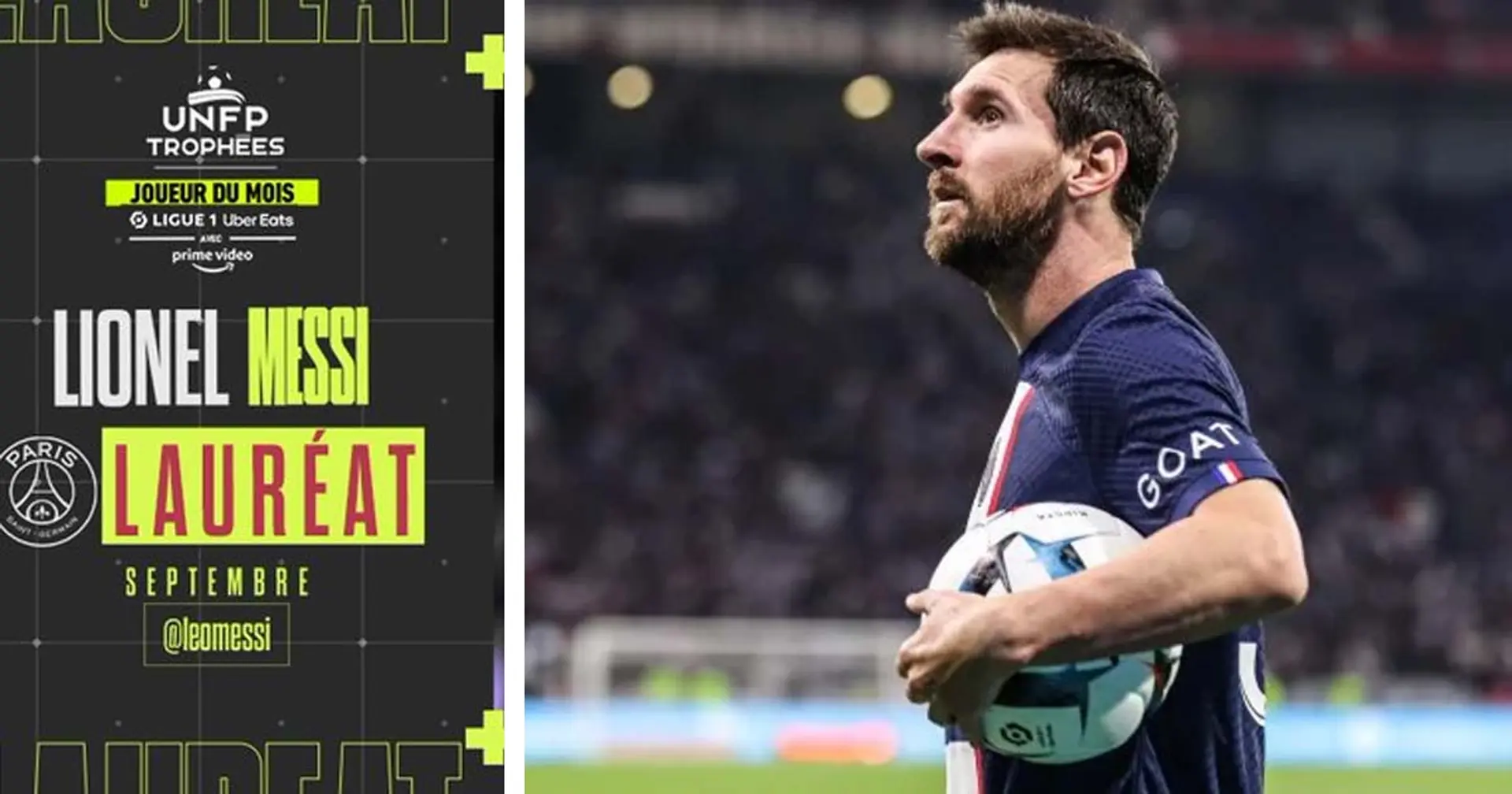 Messi élu meilleur joueur du mois de Septembre en Ligue 1