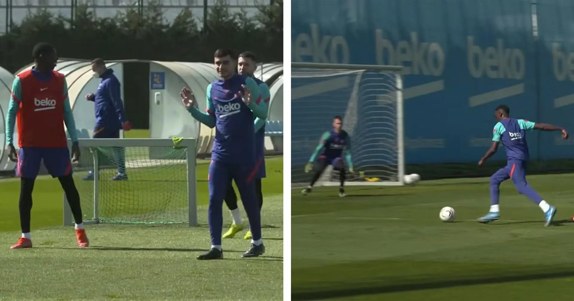 Puig avec un très beau contrôle du ballon, Moriba marquant avec une passe de Ter Stegen : l'entraînement pré-Huesca (vidéo)