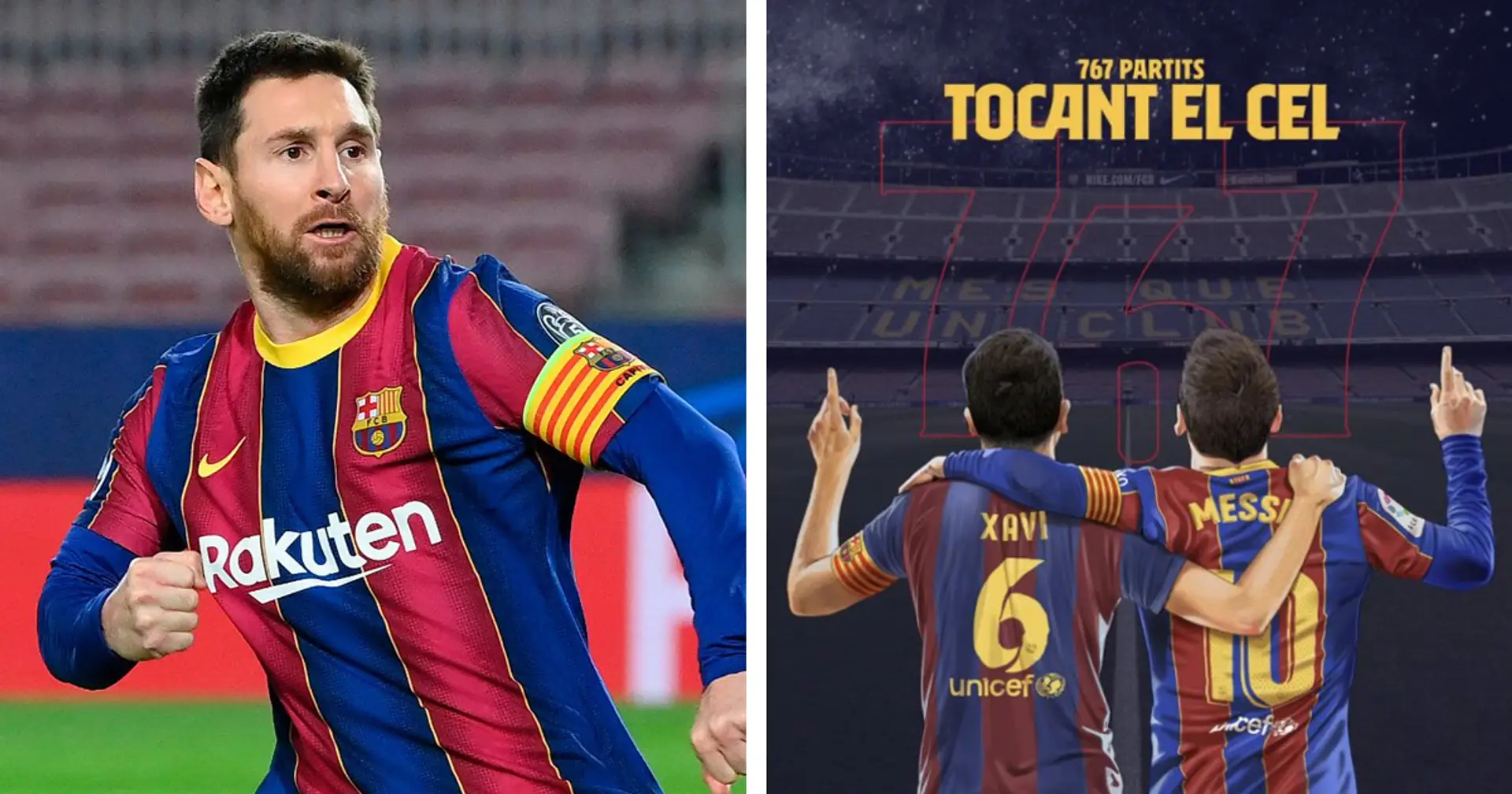 OFICIAL: Messi iguala el récord de Xavi como el jugador con más partidos en la historia del Barça