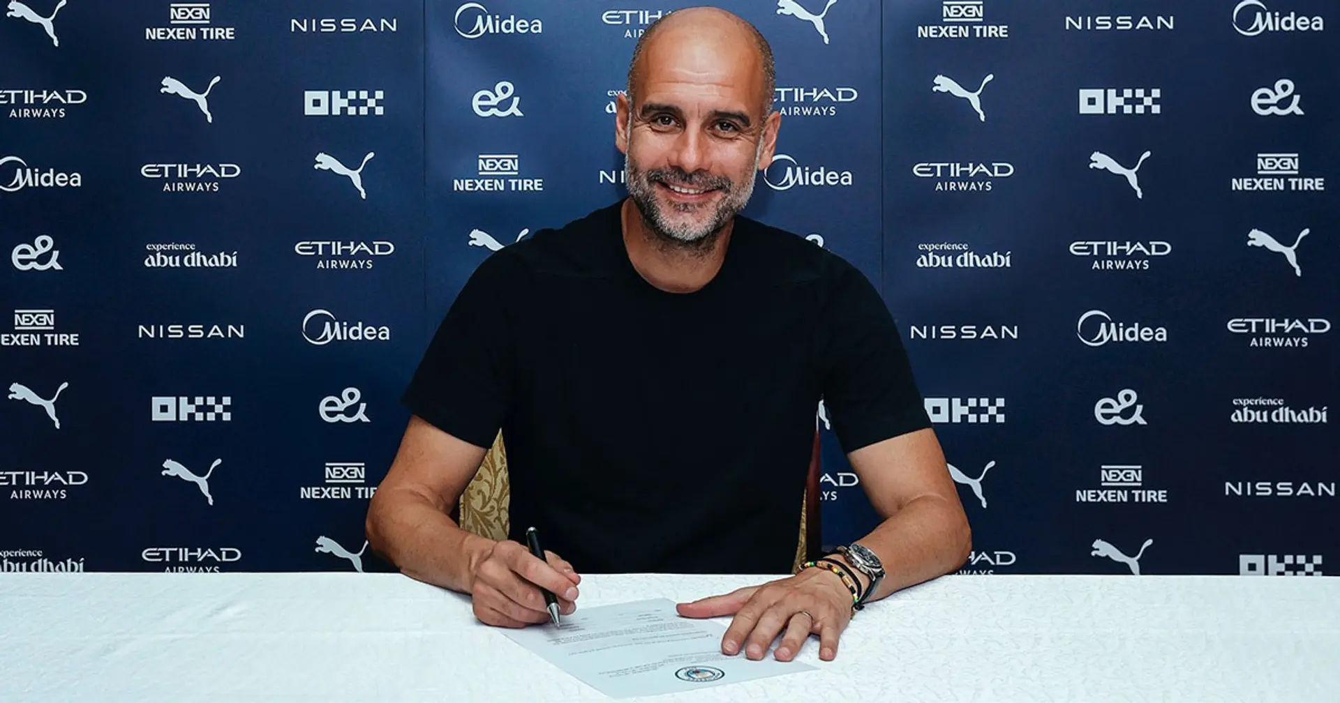 Pep Guardiola officially extends Man City contract