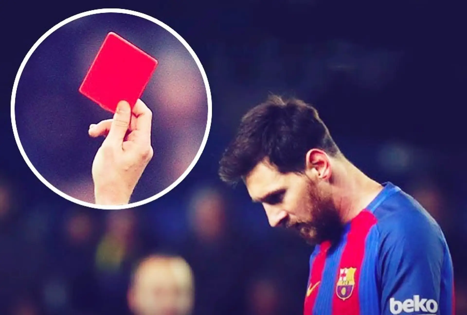 Messi is seeing red everywhere; No, not that red