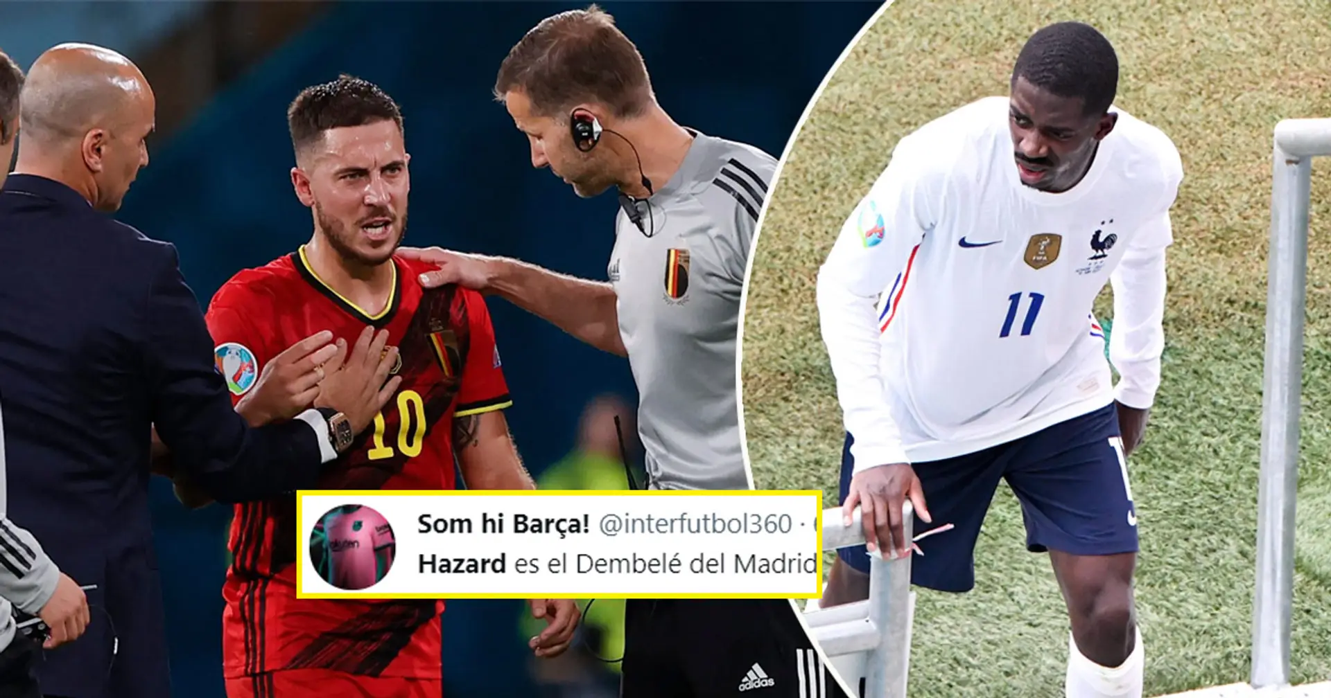 'He's Dembele of Madrid': Barca fans react as Eden Hazard suffers another injury