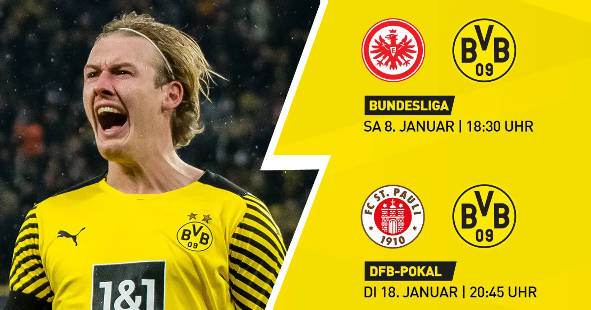 DFB-Pokalspiel, schwierige Reise nach Frankfurt: Spielplan des BVB im Januar