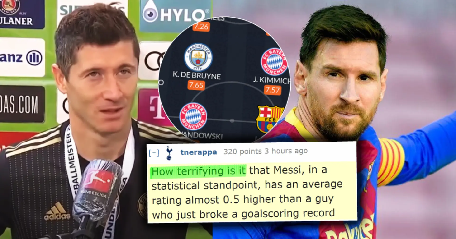 Leo Messi makes Europe's top 5 leagues team of the season, has higher overall rating than Golden Boot winner Lewandowski