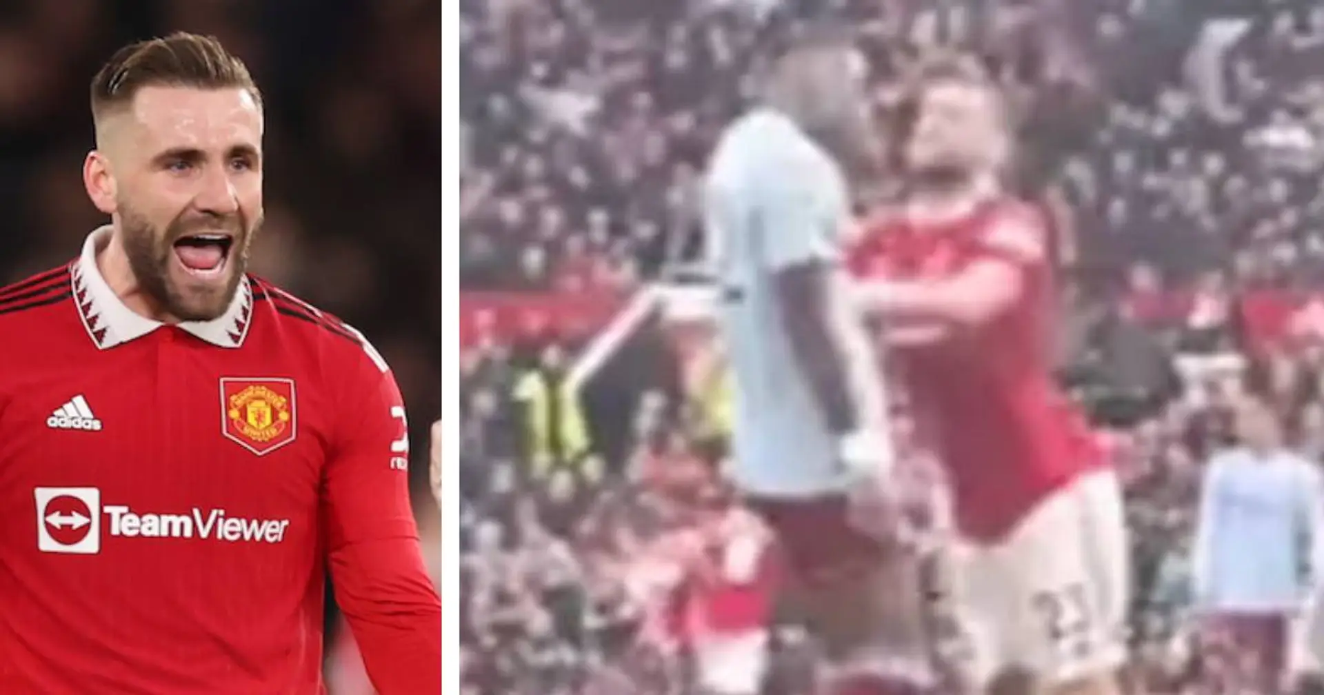 Spotted: Luke Shaw refuses to be intimidated by Aston Villa defender