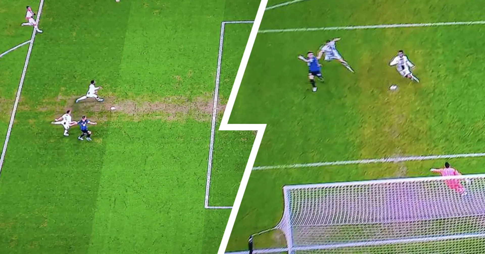Encore un "penalty" pour l'Inter : Lautaro tombe dans la surface, le VAR corrige l'arbitre
