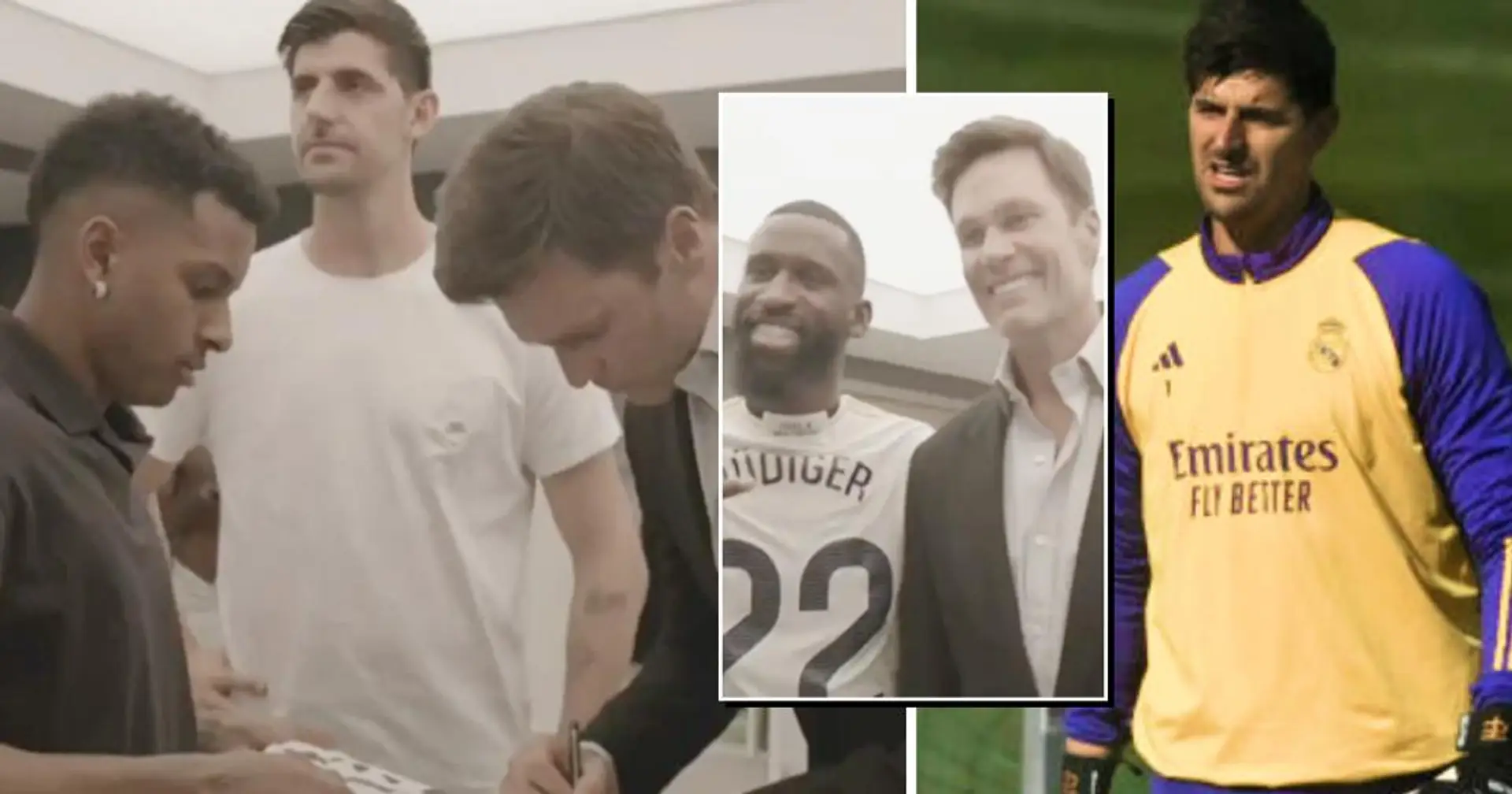Courtois fue visto en el vestuario del Real Madrid con Tom Brady