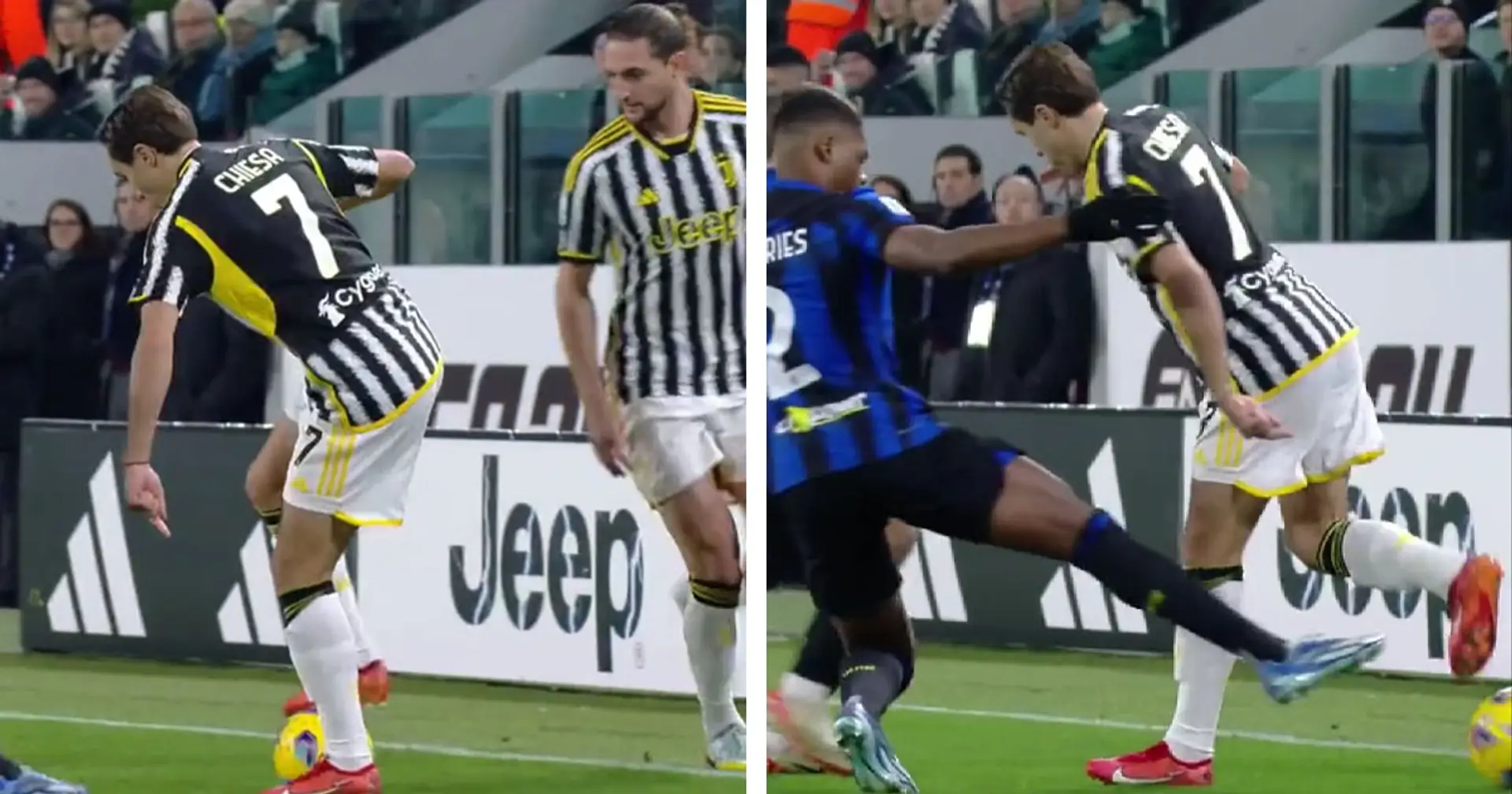 "Il tocco magico di Fede", la Juventus esalta una giocata di Chiesa contro l'Inter sui social