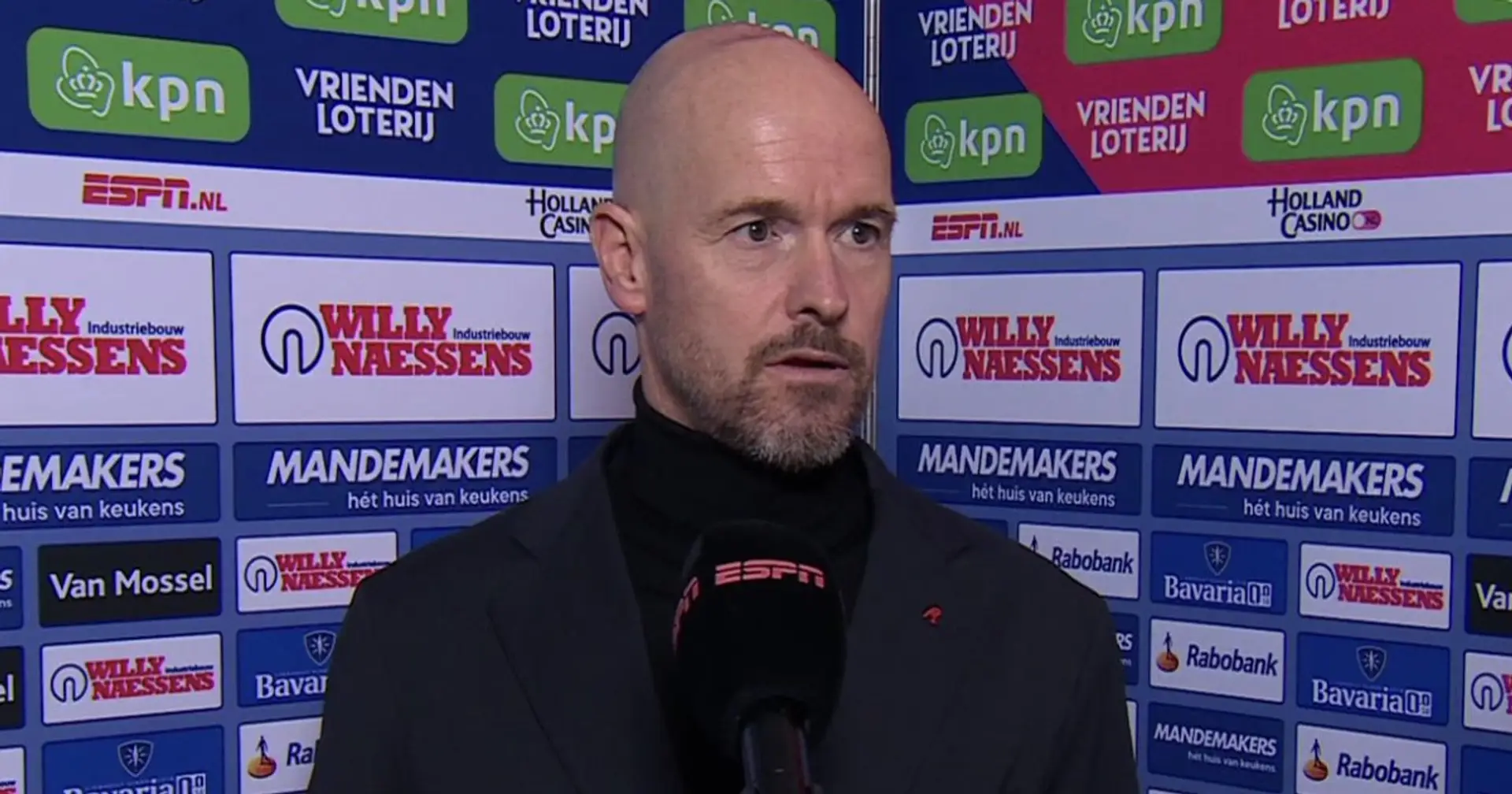 'I'm not reacting': Frustrated Erik ten Hag bombarded with questions over Man United job during Ajax clash