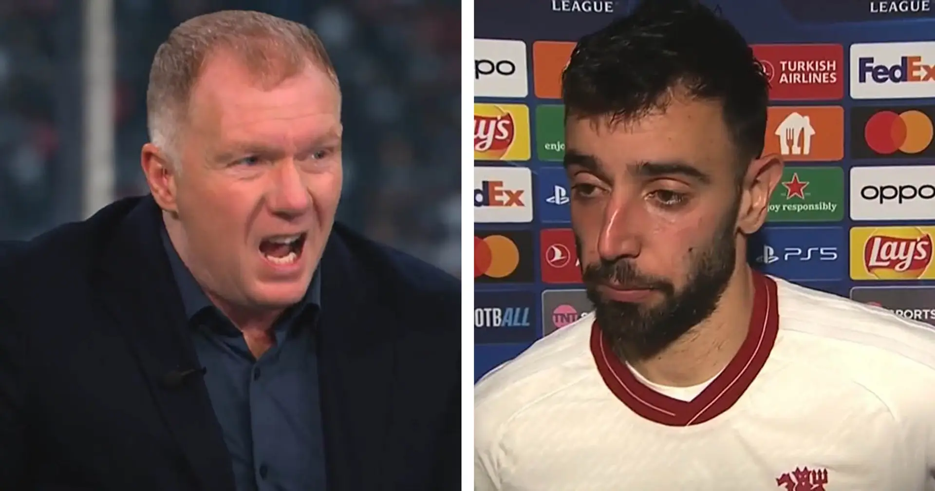 'I know he's talking about mistakes but..': Scholes takes aim at Fernandes after Galatasaray clash