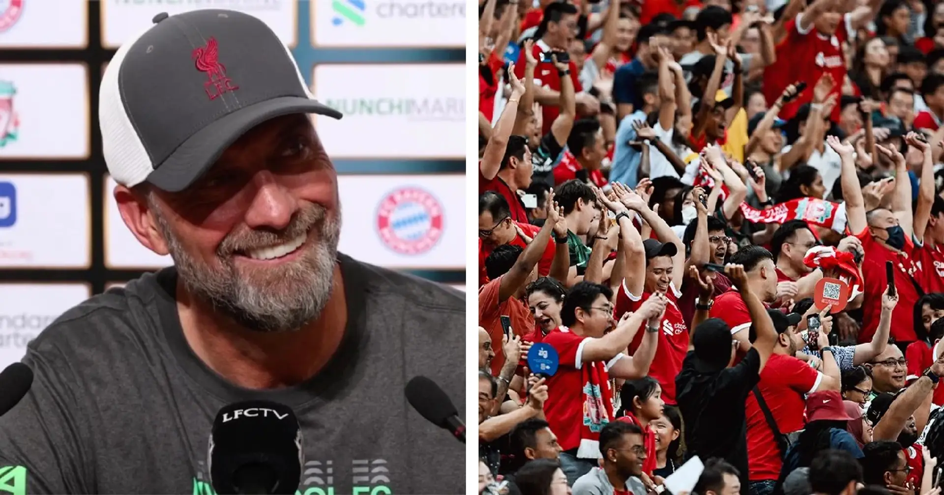 'I'll be really happy if I can open a door and nobody is cheering!': Klopp on fanatic support in Singapore