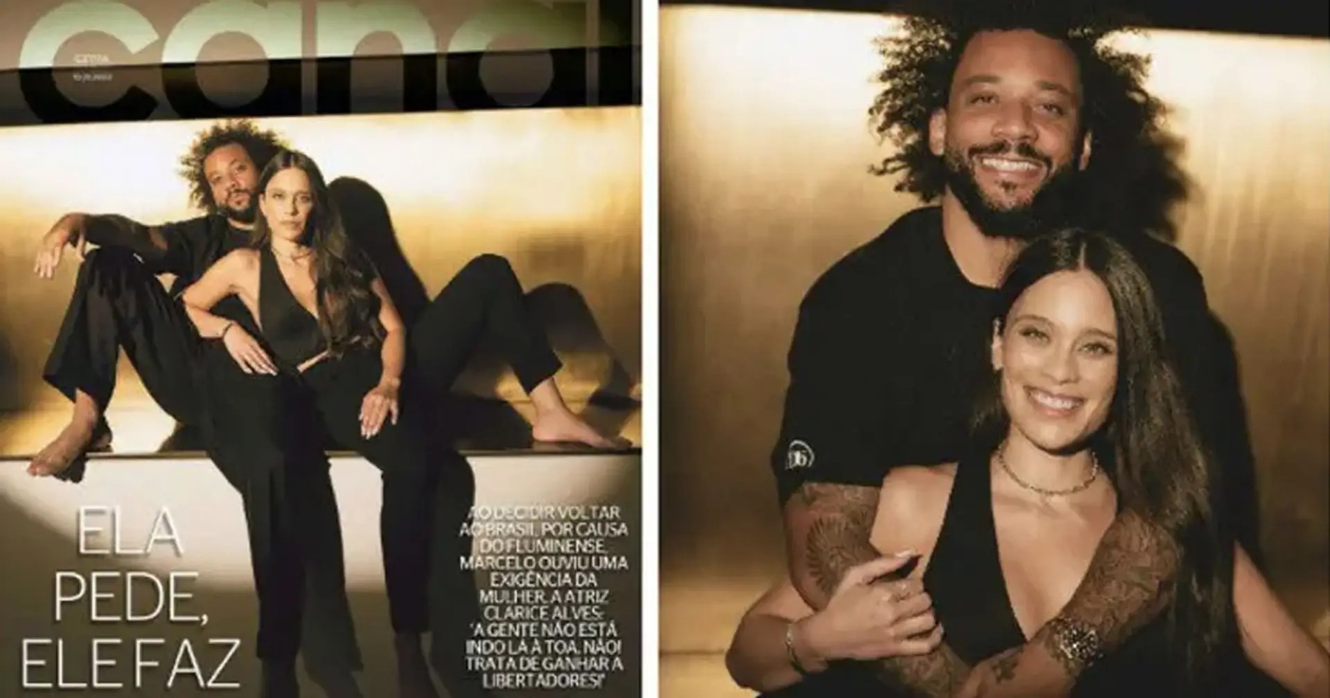 Most beautiful Brazilian couple in Madrid's history: Marcelo and his wife feature in a beautiful photoshoot
