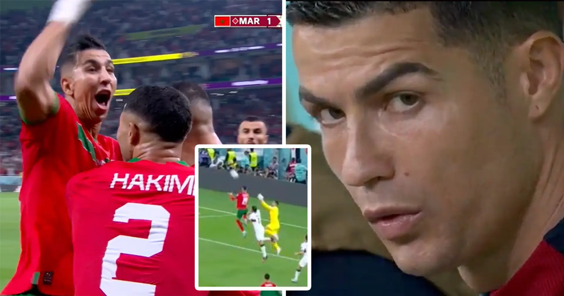 Capturé par la caméra: la réaction de Cristiano Ronaldo au but du Maroc contre le Portugal