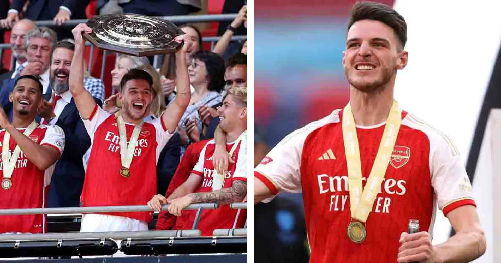 'This is what I envisioned': Rice reflects on winning first trophy with Arsenal