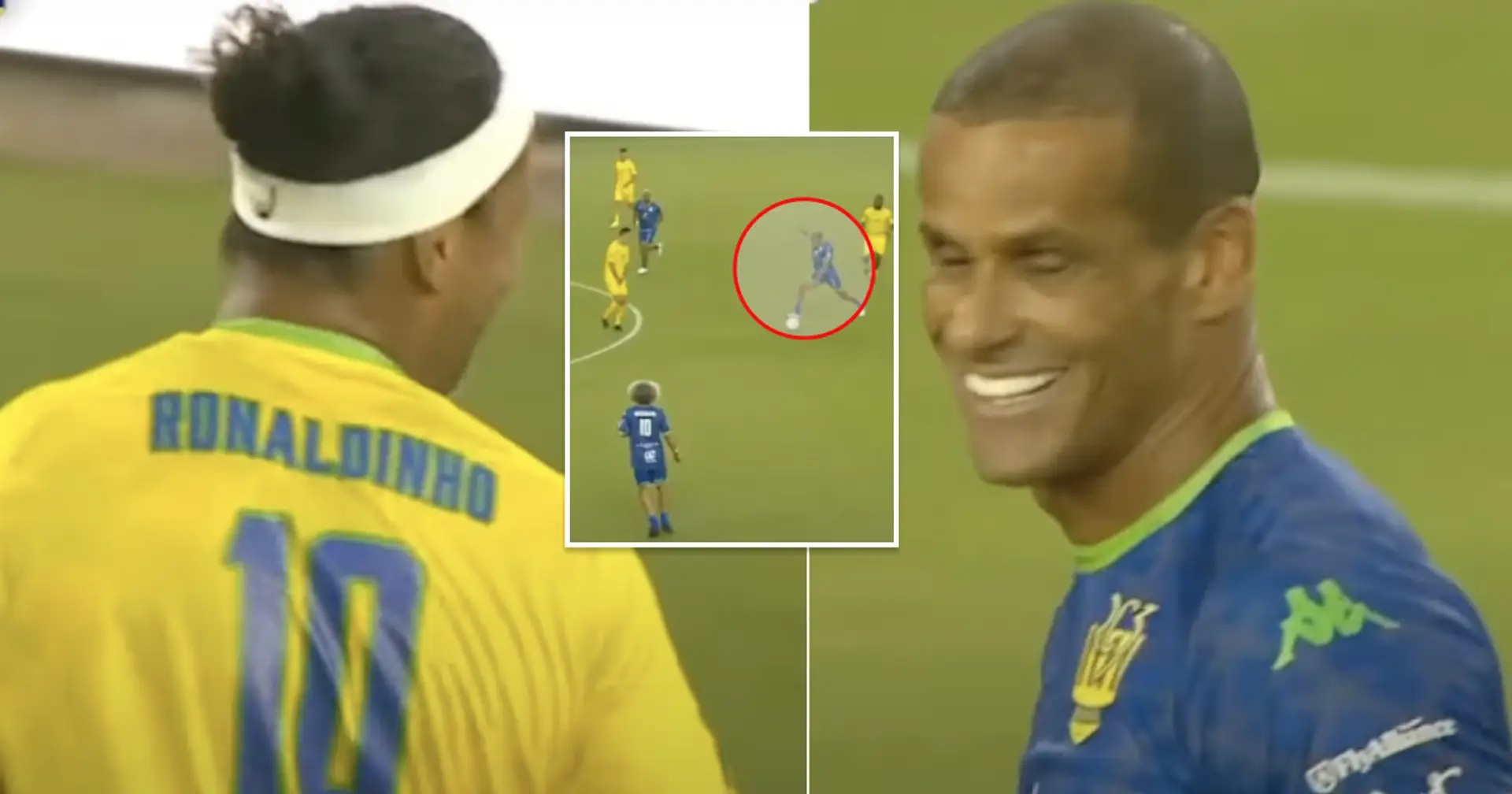 Rivaldo's golazo, star-studded lineups: team Ronaldinho vs team Roberto Carlos highlights (video)