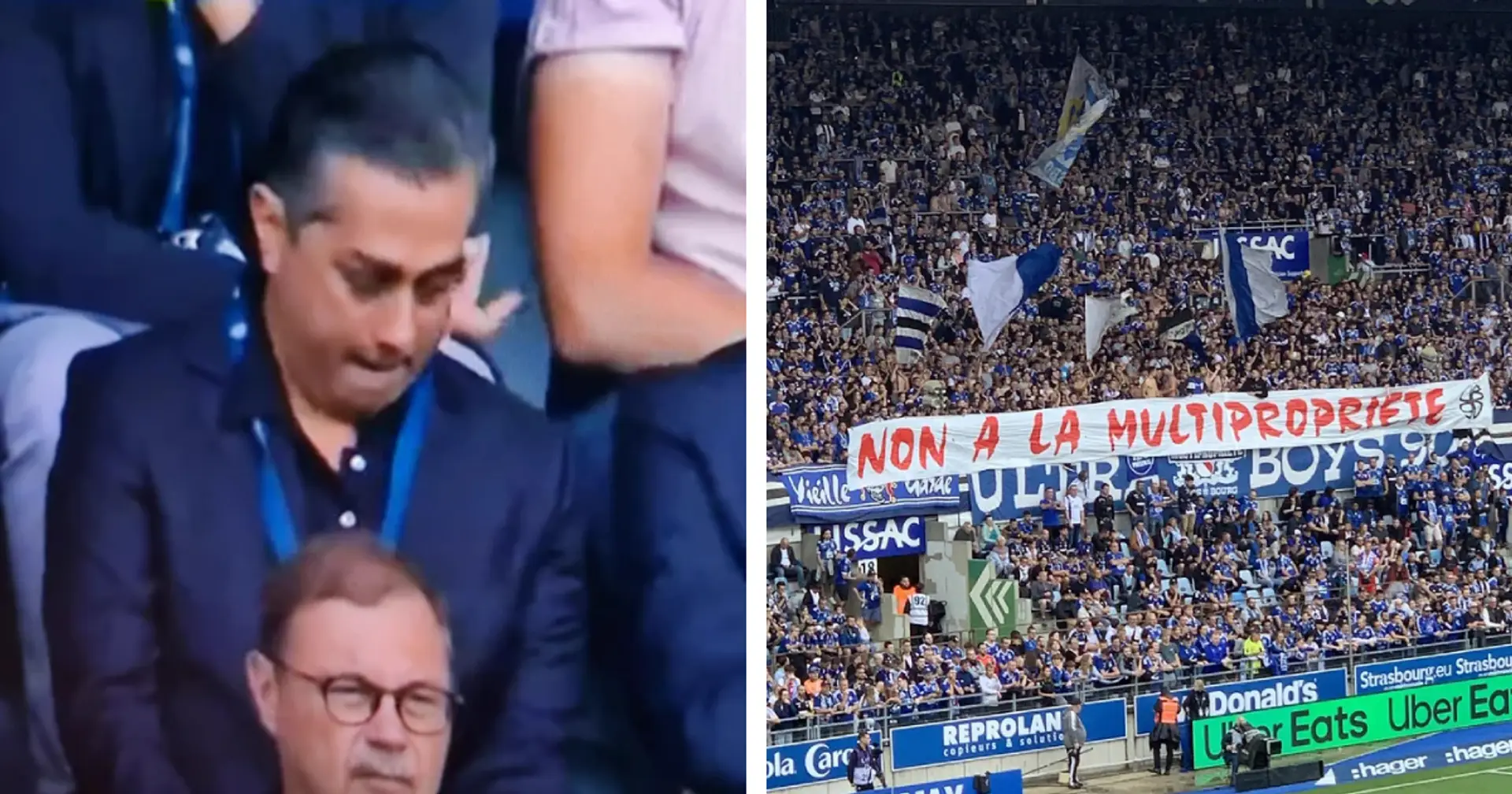 Chelsea co-owner attends Strasbourg game, fans stage protest against multi-club model
