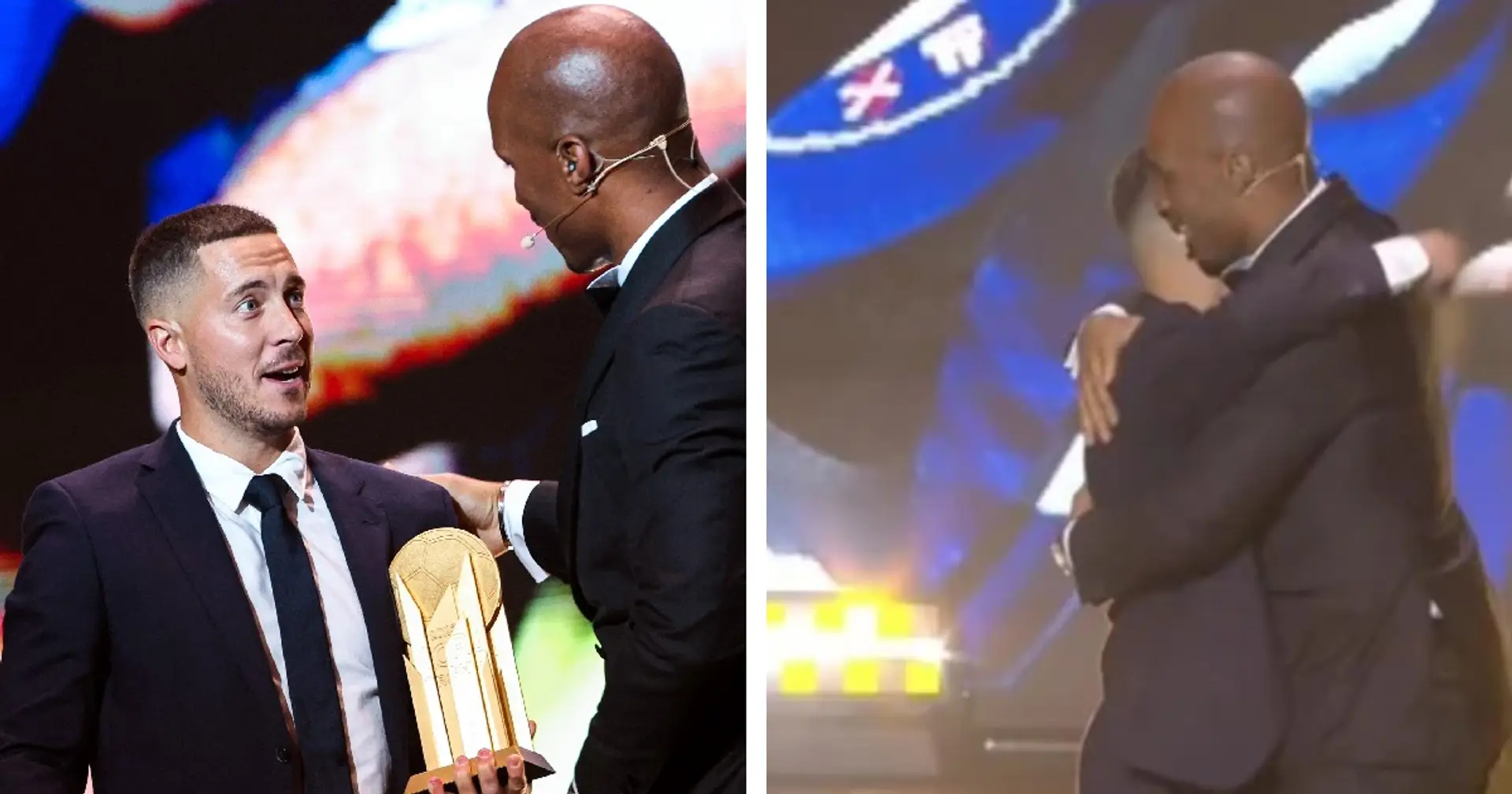 'Someone de-age these two back to 25': Fans react as Drogba and Hazard embrace at Ballon d'Or ceremony