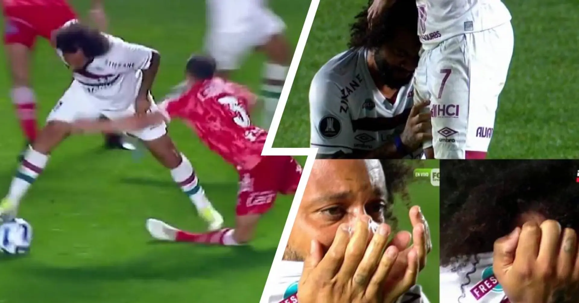 L'ex stella del Real Madrid in lacrime dopo aver rotto la gamba all'avversario - le immagini 