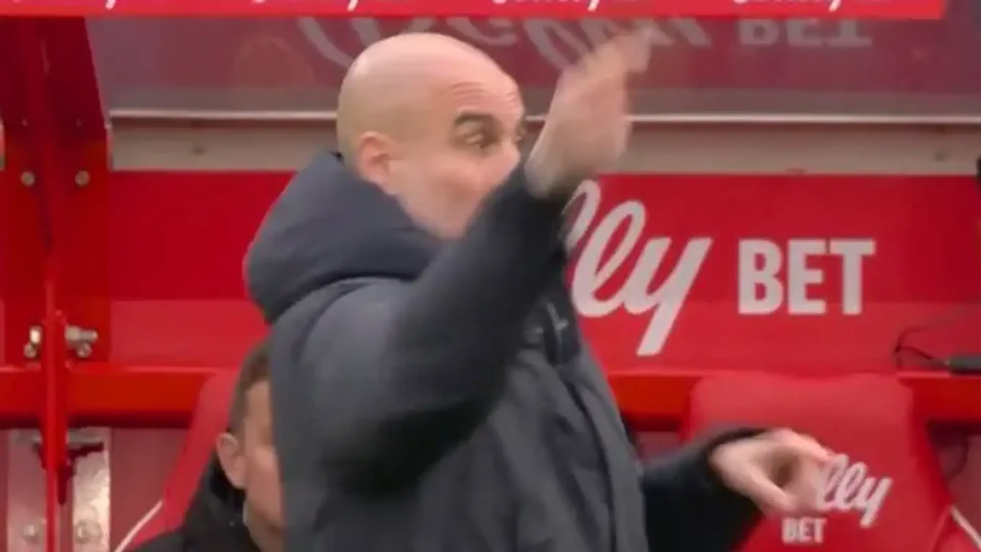Spotted: Angry Pep Guardiola yells instructions to Man City players vs ...
