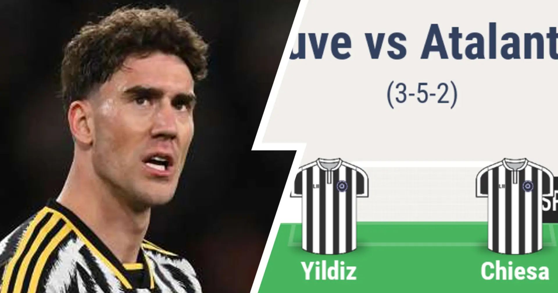 Senza Vlahovic, chi deve giocare dal 1' contro l'Atalanta? 2 opzioni per la Juventus
