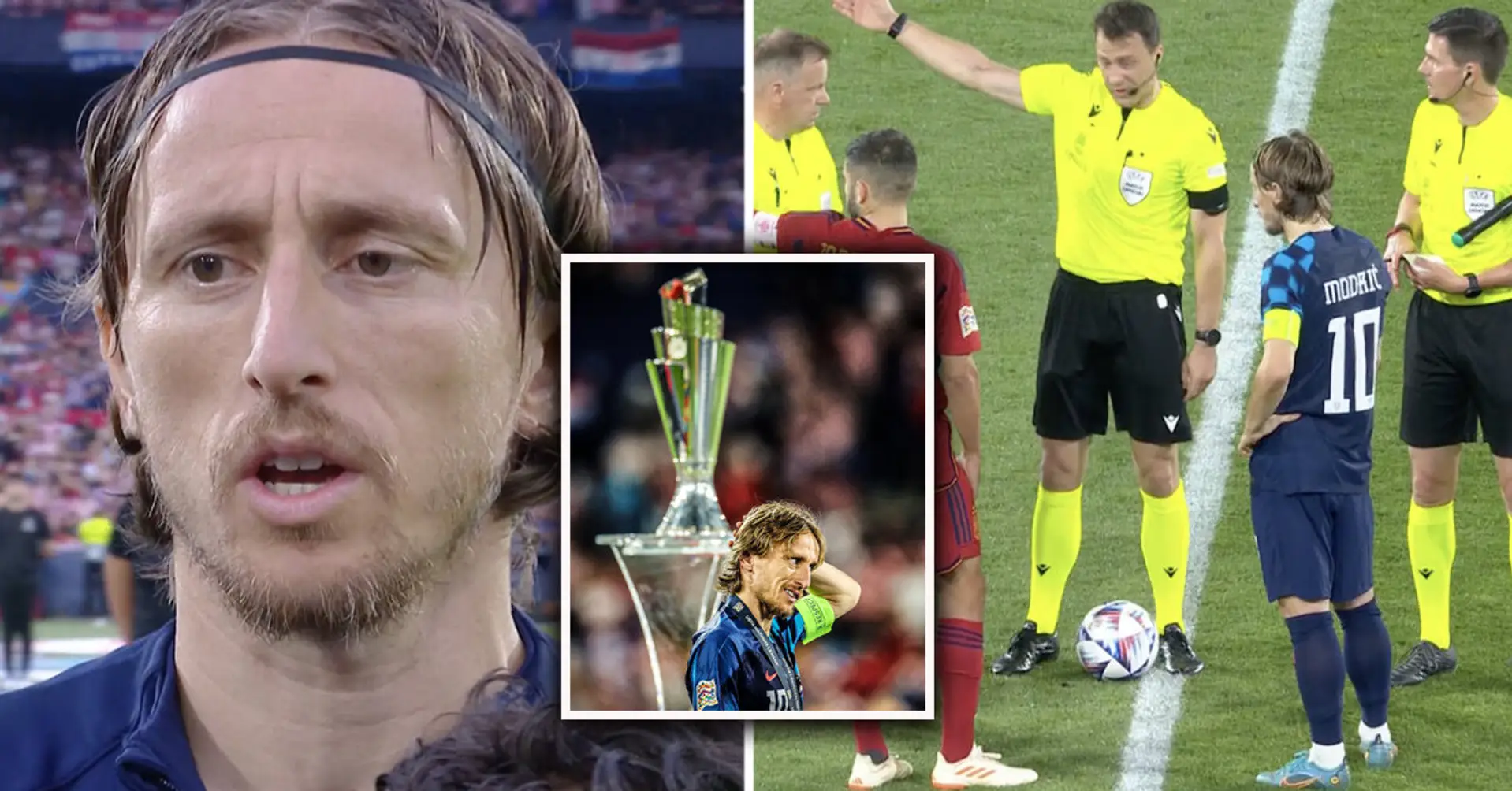 Das tut sehr weh: Der 37-jährige Luka Modric wurde nach der Niederlage im Nations-League-Finale gezeigt - er hat mit der Nationalmannschaft nie eine Trophäe gewonnen