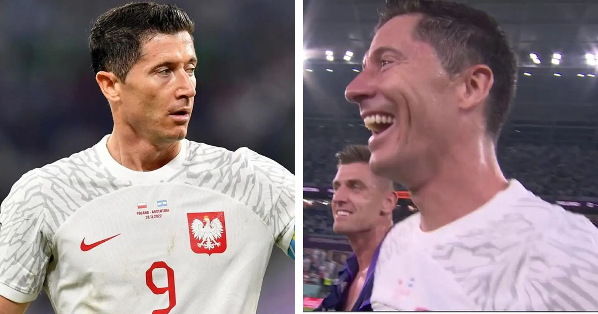 Spotted: Lewandowski's reaction on  realizing Poland qualified for World Cup knockouts