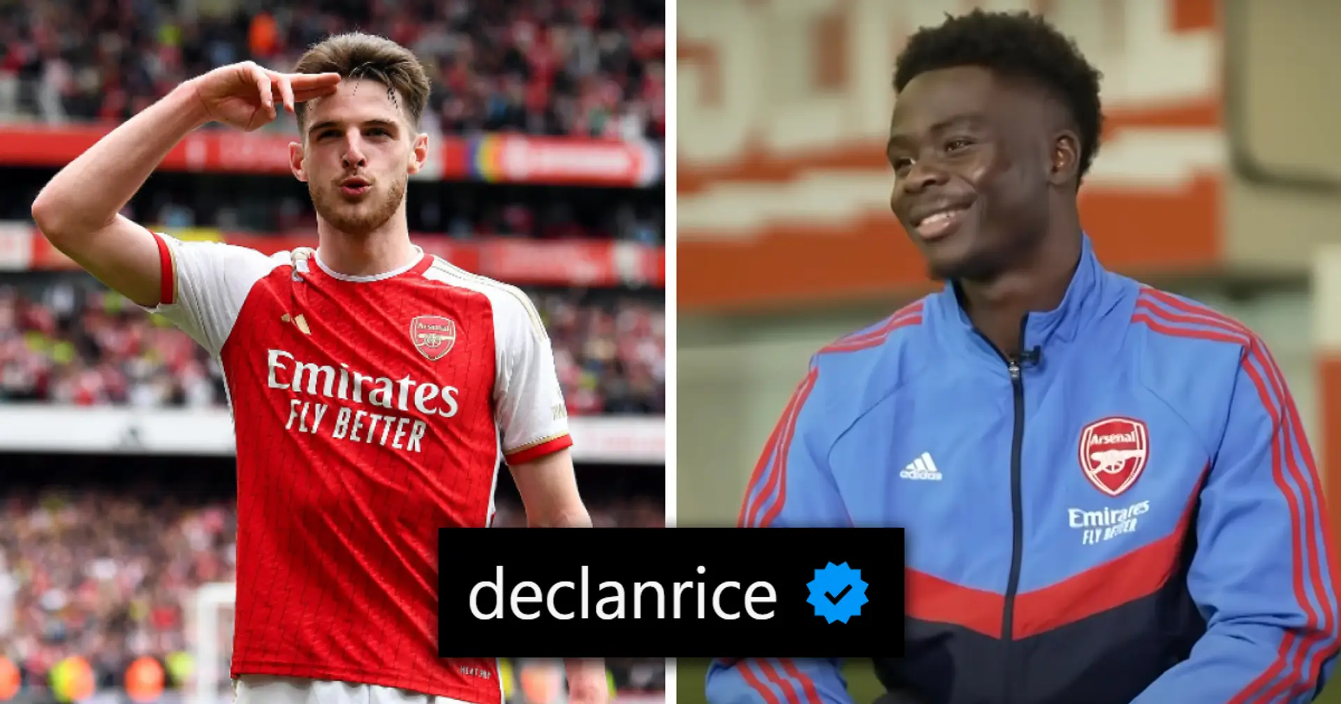 Bukayo Saka jumps to Declan Rice's comments section to mock Man City 