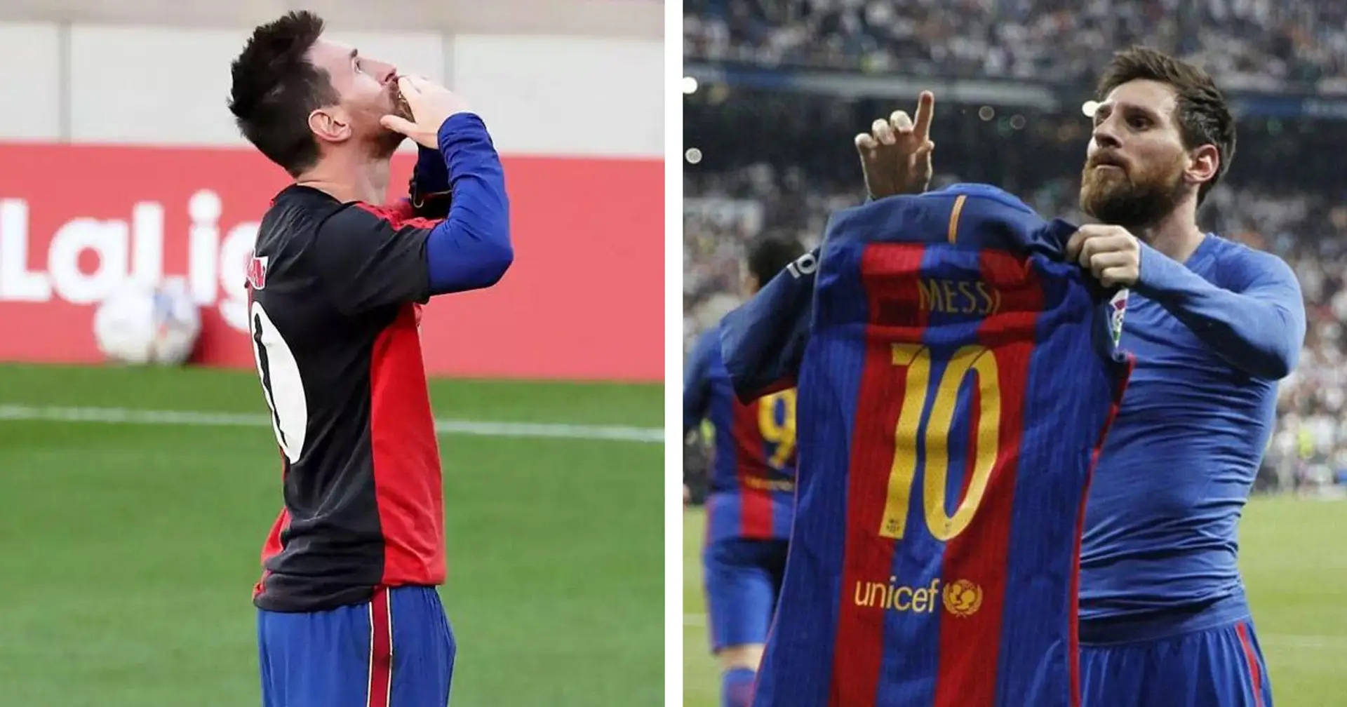 4 memorables celebraciones de goles que Leo Messi ha hecho con una camiseta