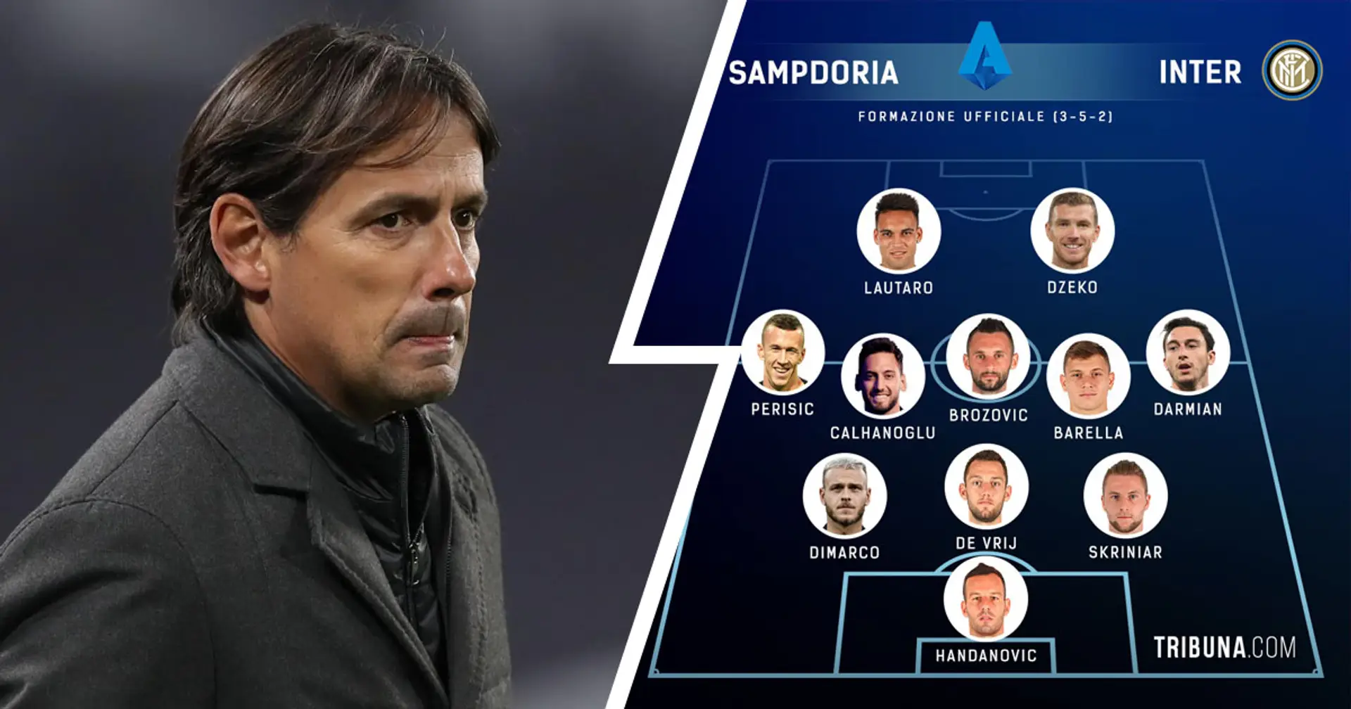 UFFICIALE| La formazione scelta da Simone Inzaghi per la sfida contro la Sampdoria