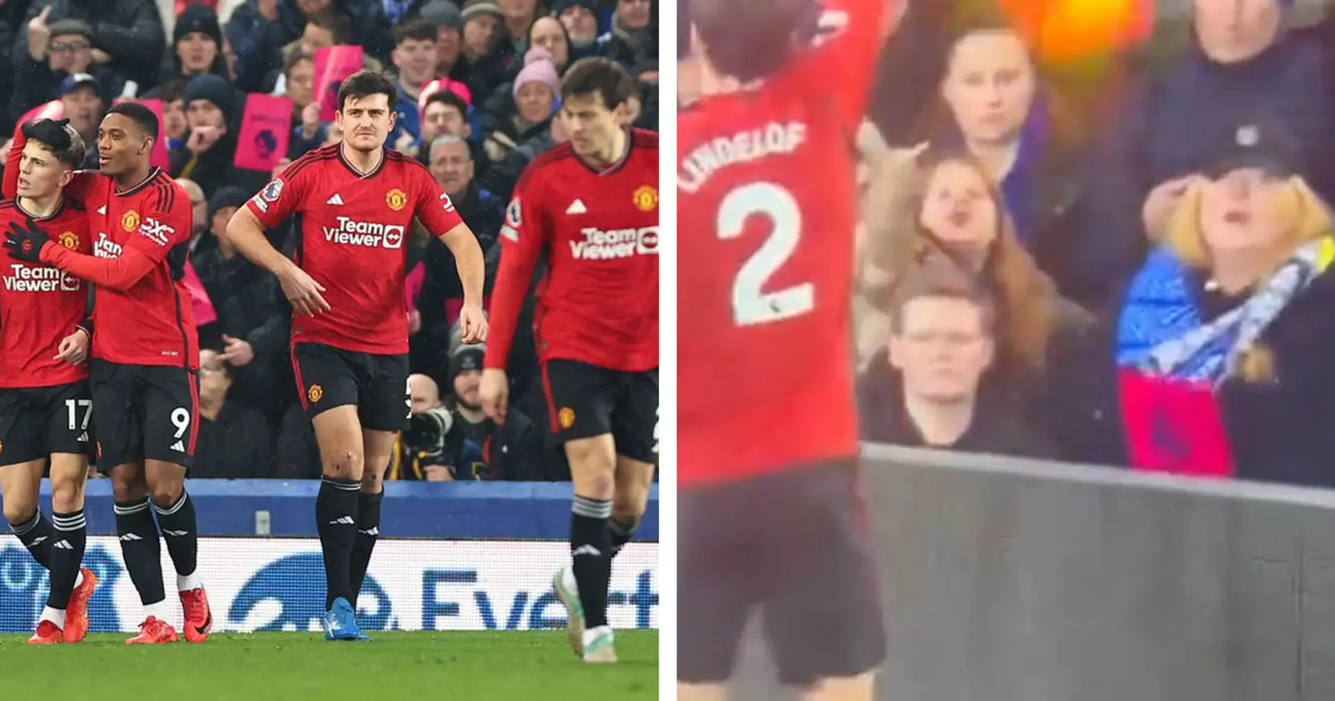 Spotted: Young Everton fan's NSFW gesture at Man United players