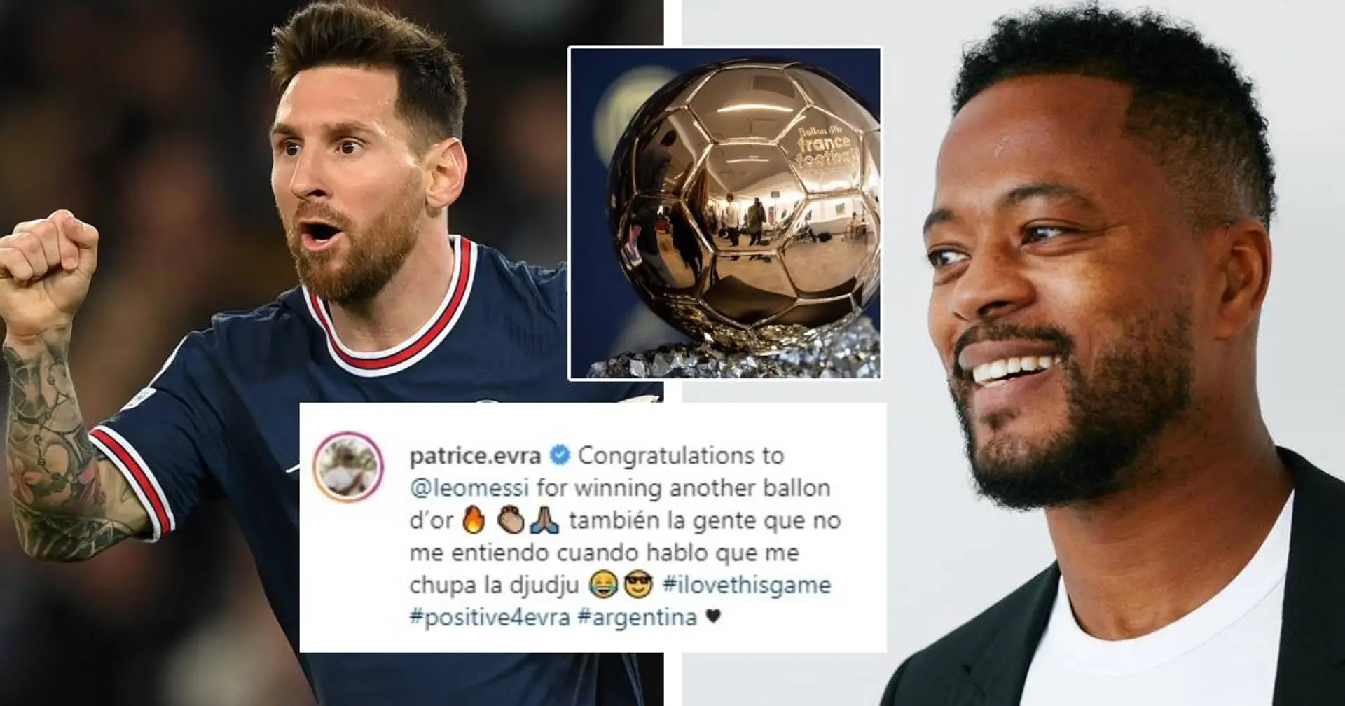 Ist schon alles klar? ManUnited-Legende Evra gratuliert Messi zum Ballon-d'Or-Sieg auf Instagram