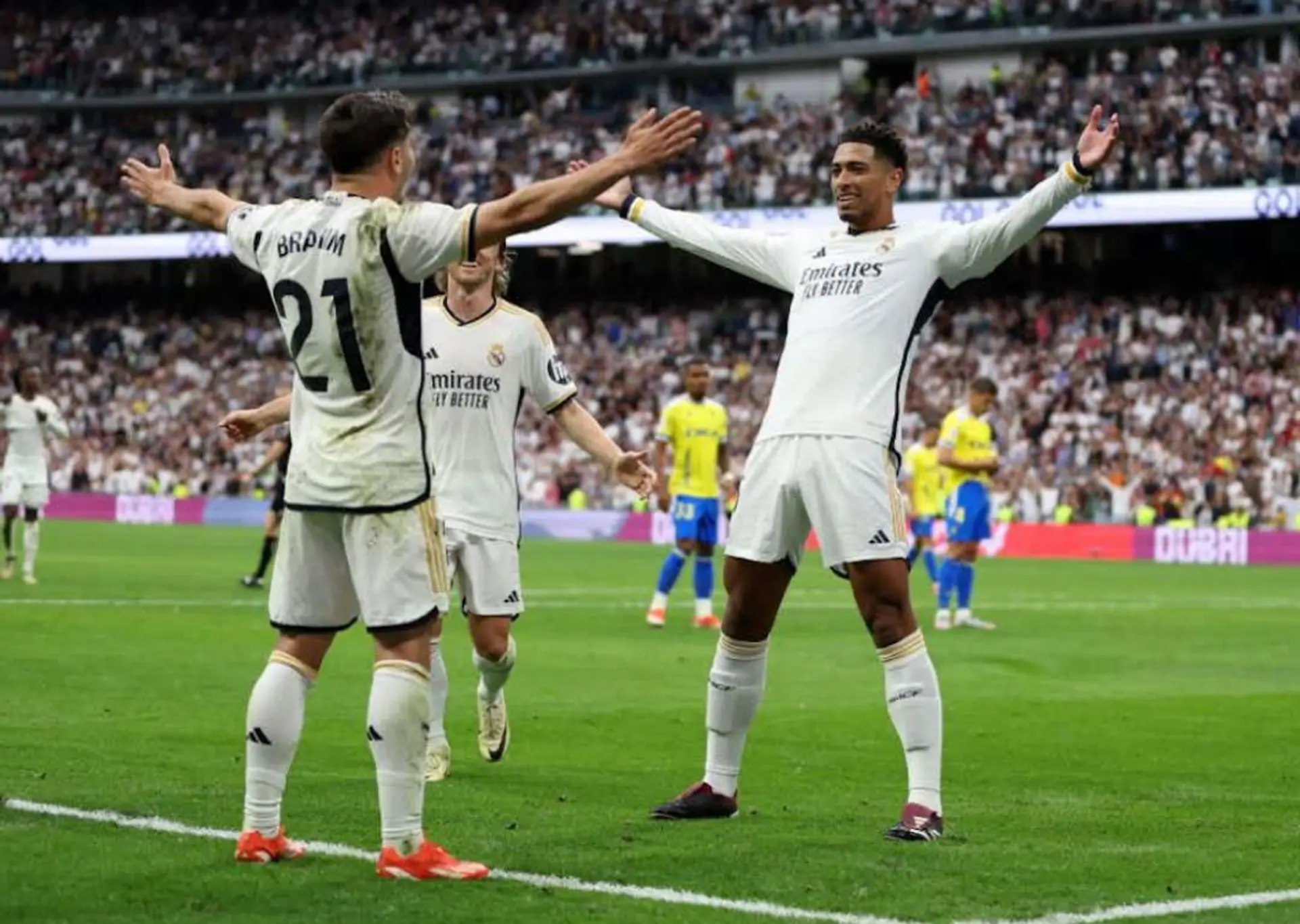 Real Madrid ease past Cadiz to leave them on verge of Laliga title 