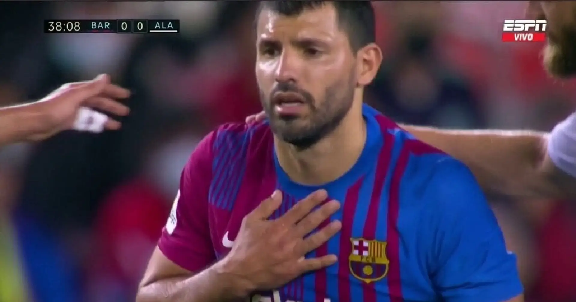 Aguero leaves Camp Nou in ambulance with breathing problems during Alaves game