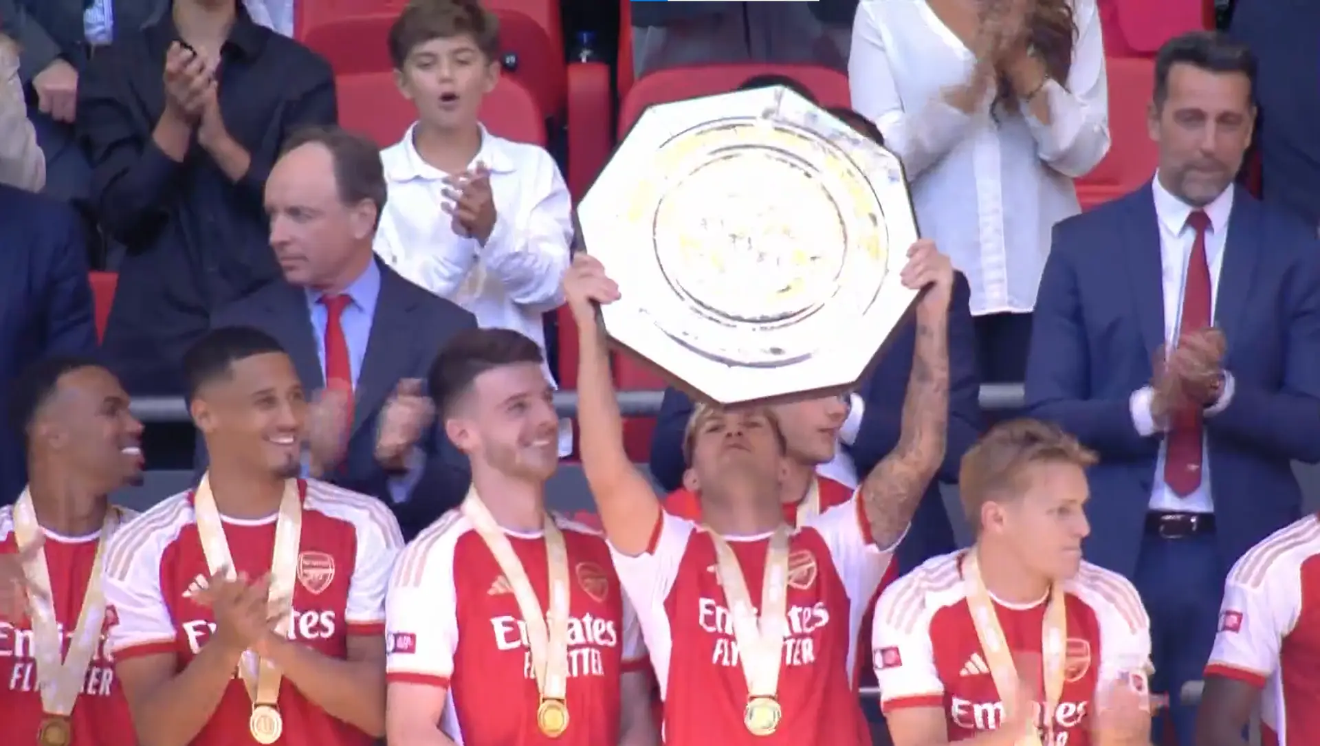 4 best pictures as Arsenal lift 2023 Community Shield - Football ...