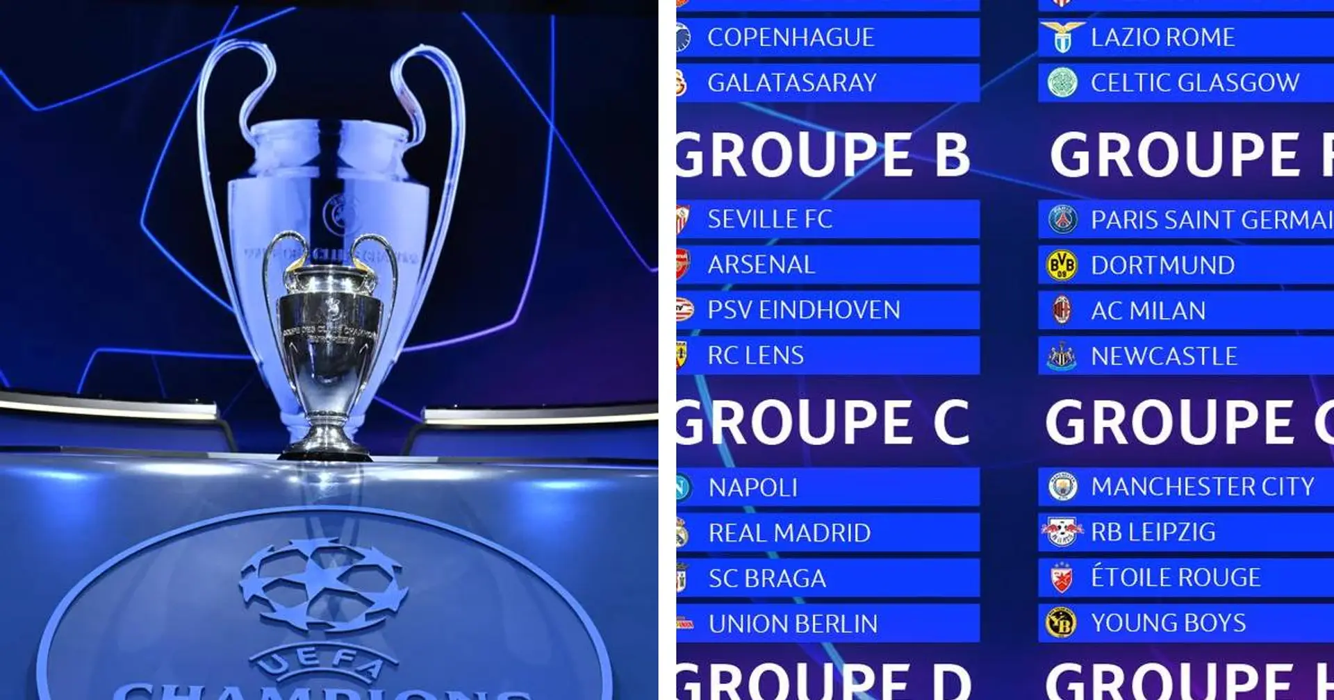 Groupe abordable pour le Real Madrid ? Les groupes complets de la Ligue des champions