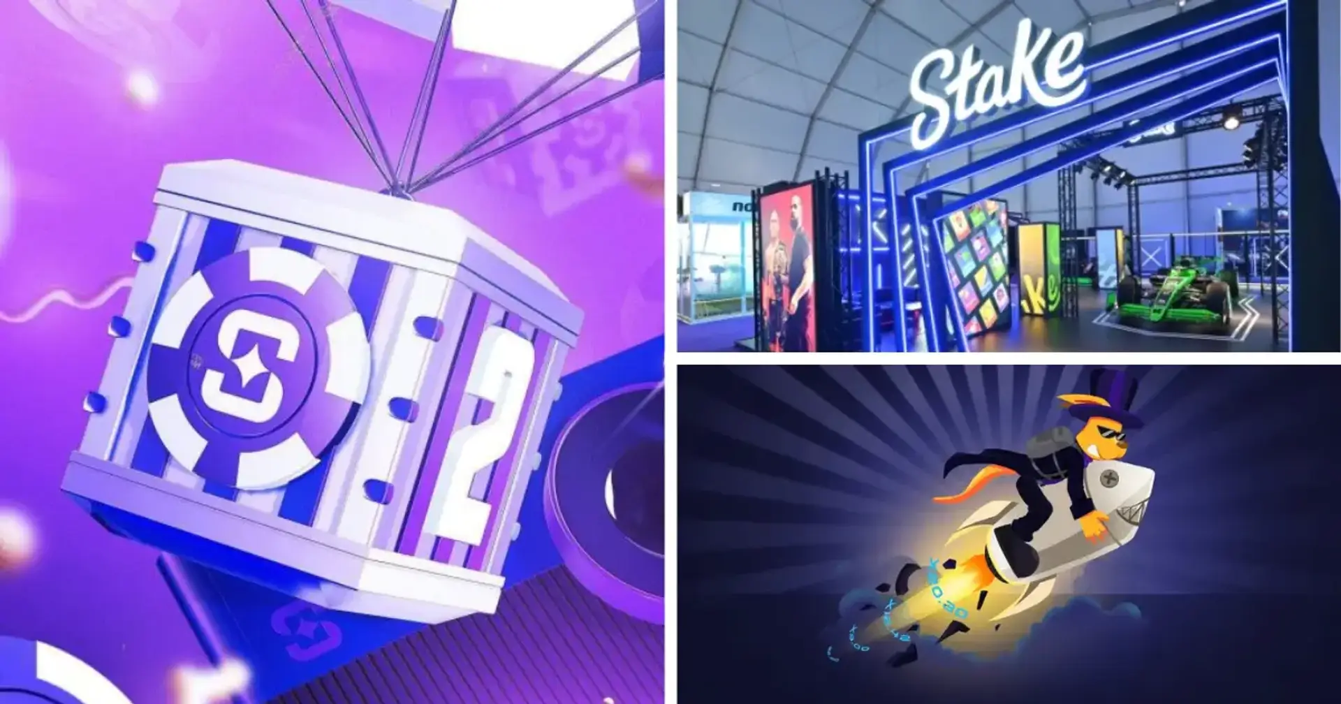 Interface de Stake Casino montrant les jeux et bonus