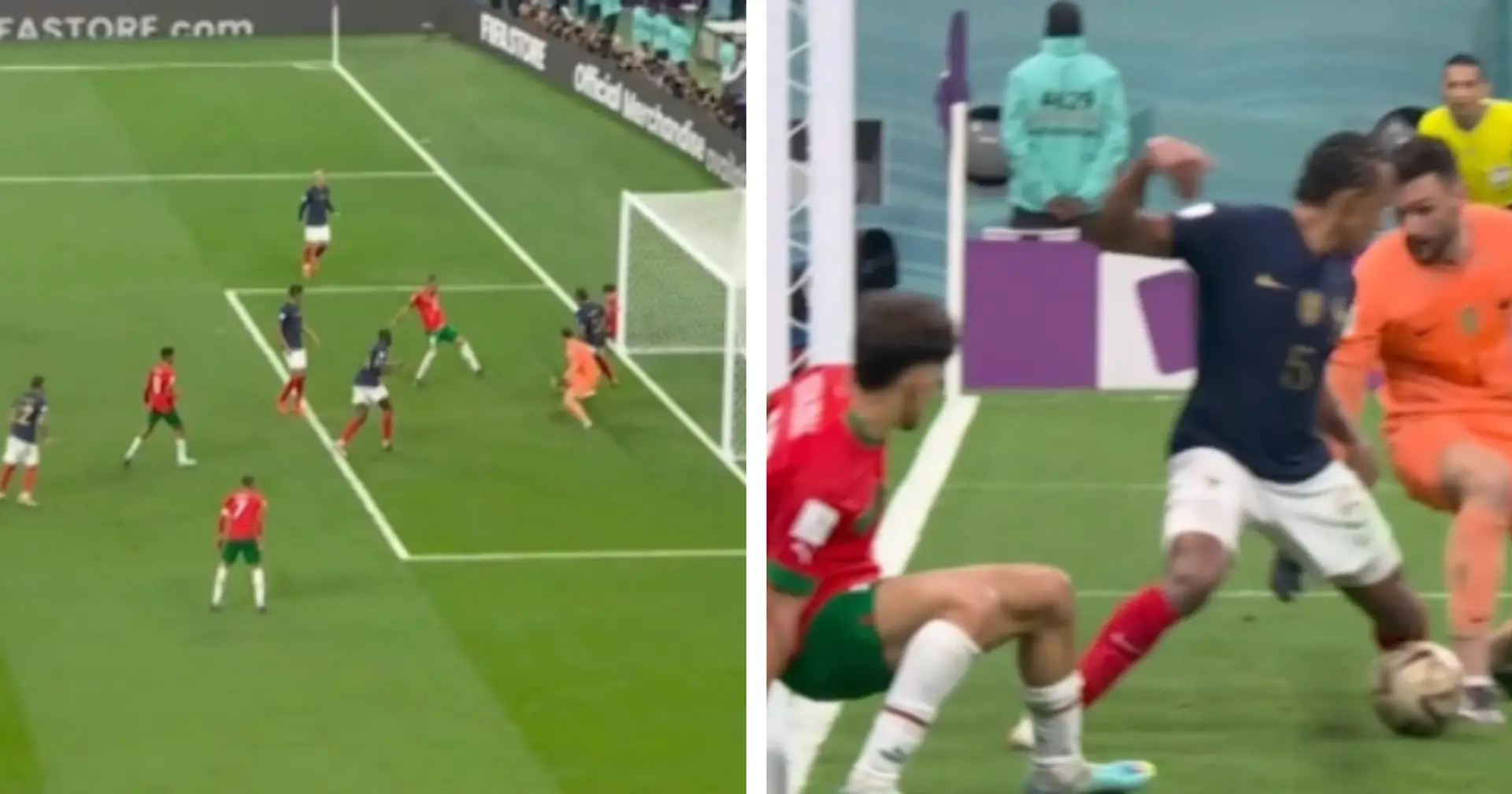 Kounde verhinderte Marokkos Ehrentreffer: Er schoss den Ball fast auf der Torlinie in der Schlussphase des Halbfinals weg