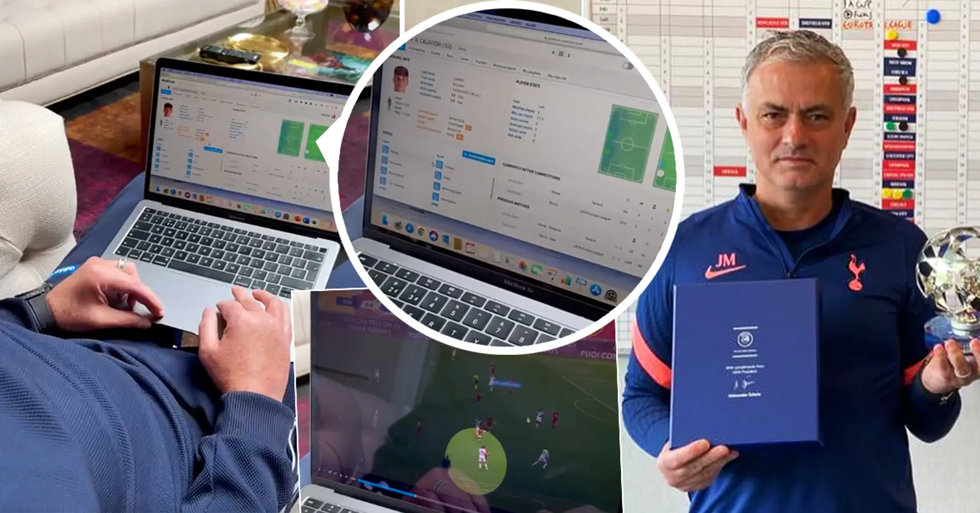 Mourinho’s secrets. Jose reveals how he studies players using scouting software on his laptop
